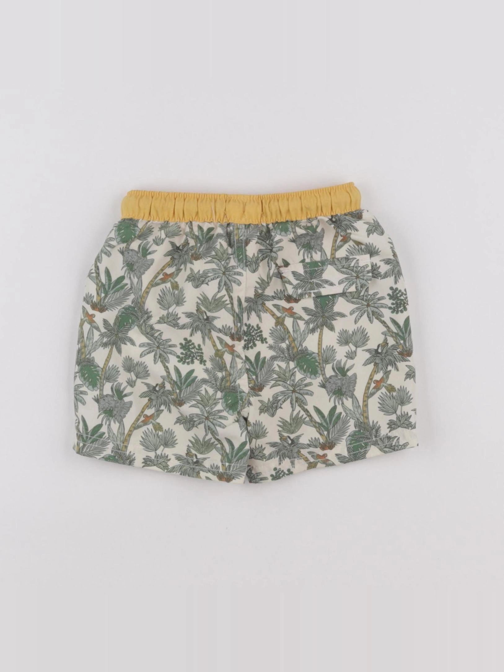 Vertbaudet - maillot de bain beige, vert - 12 mois