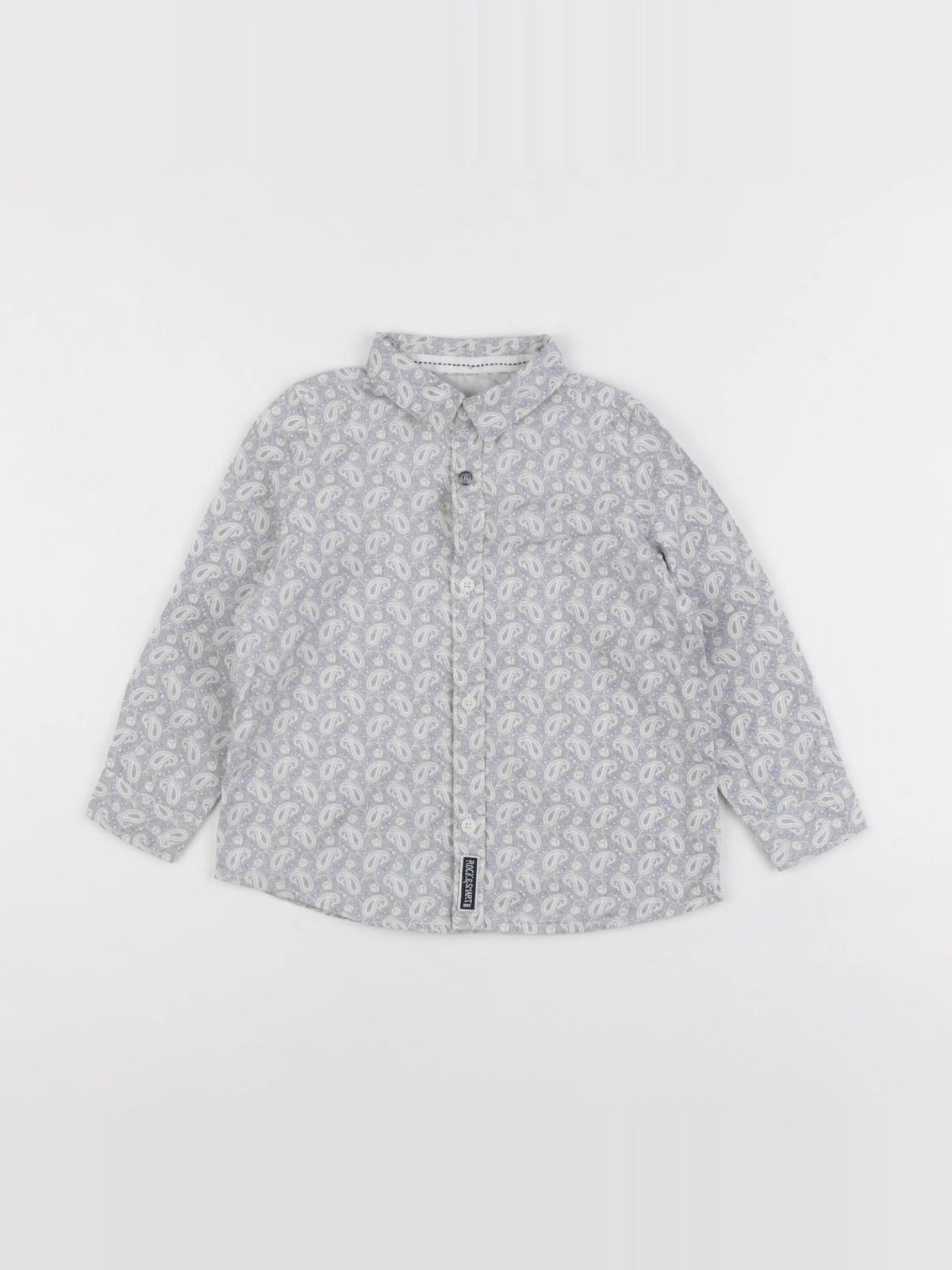 IKKS - chemise gris, bleu - 2 ans