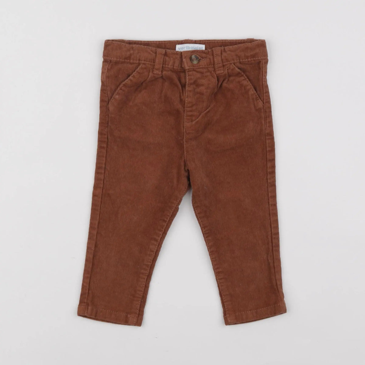 Vertbaudet - pantalon marron - 6 mois
