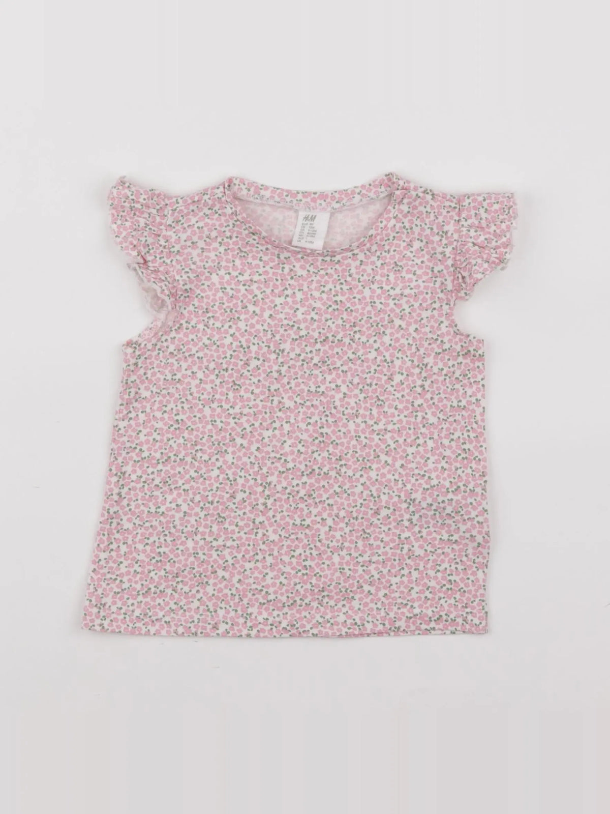 H&M - tee-shirt rose - 9/12 mois