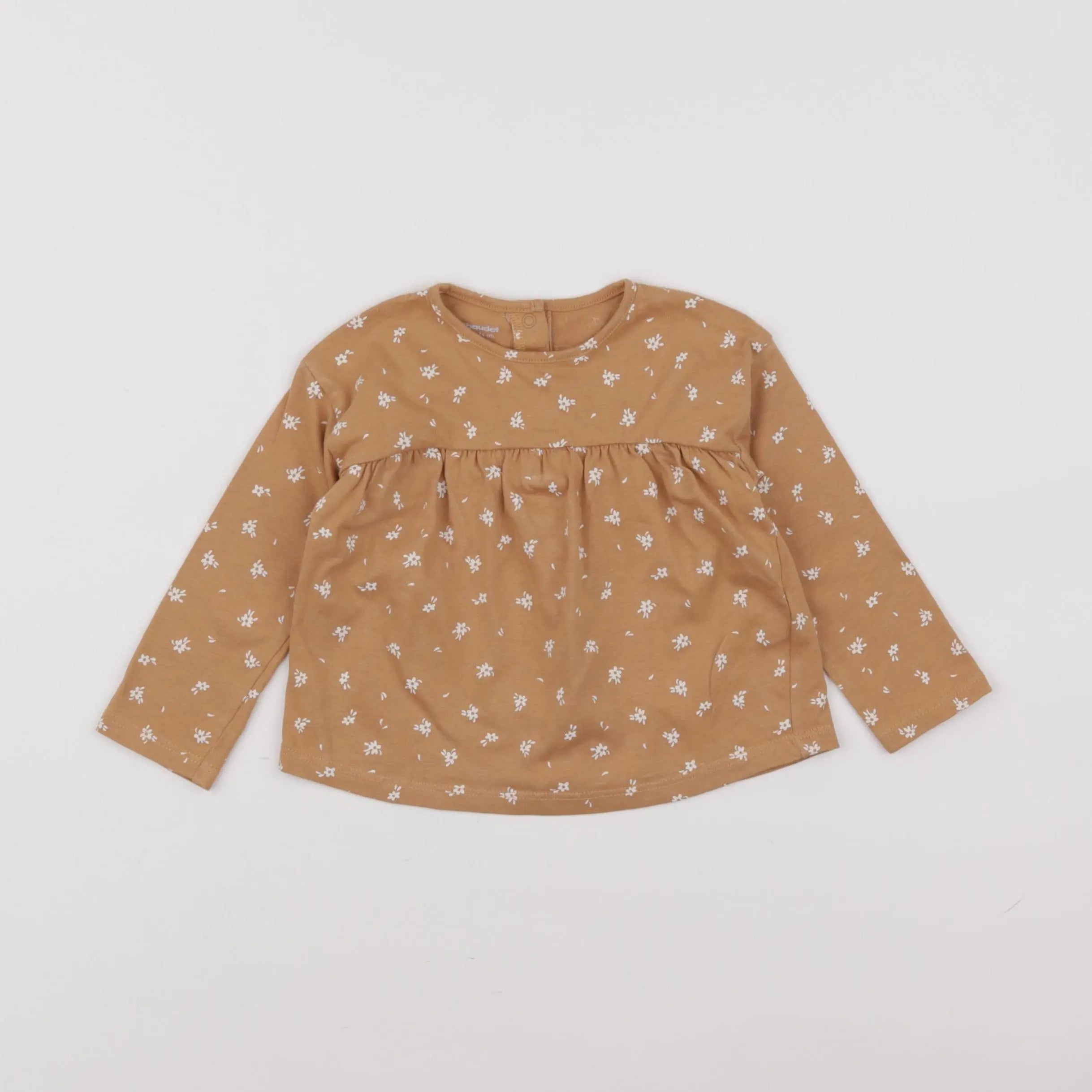 Vertbaudet - tee-shirt marron - 12 mois