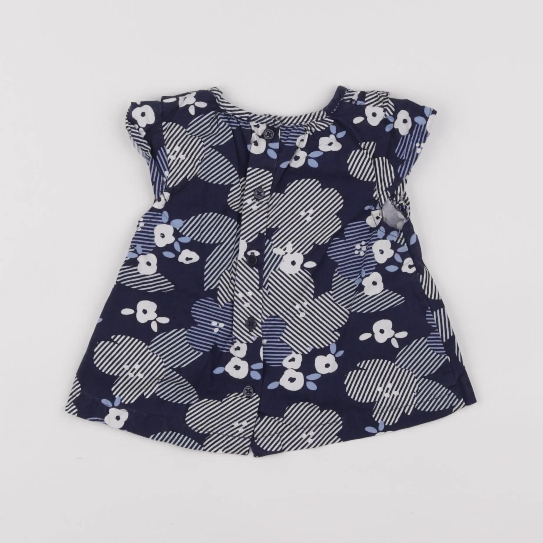 Vertbaudet - robe bleu - 12 mois