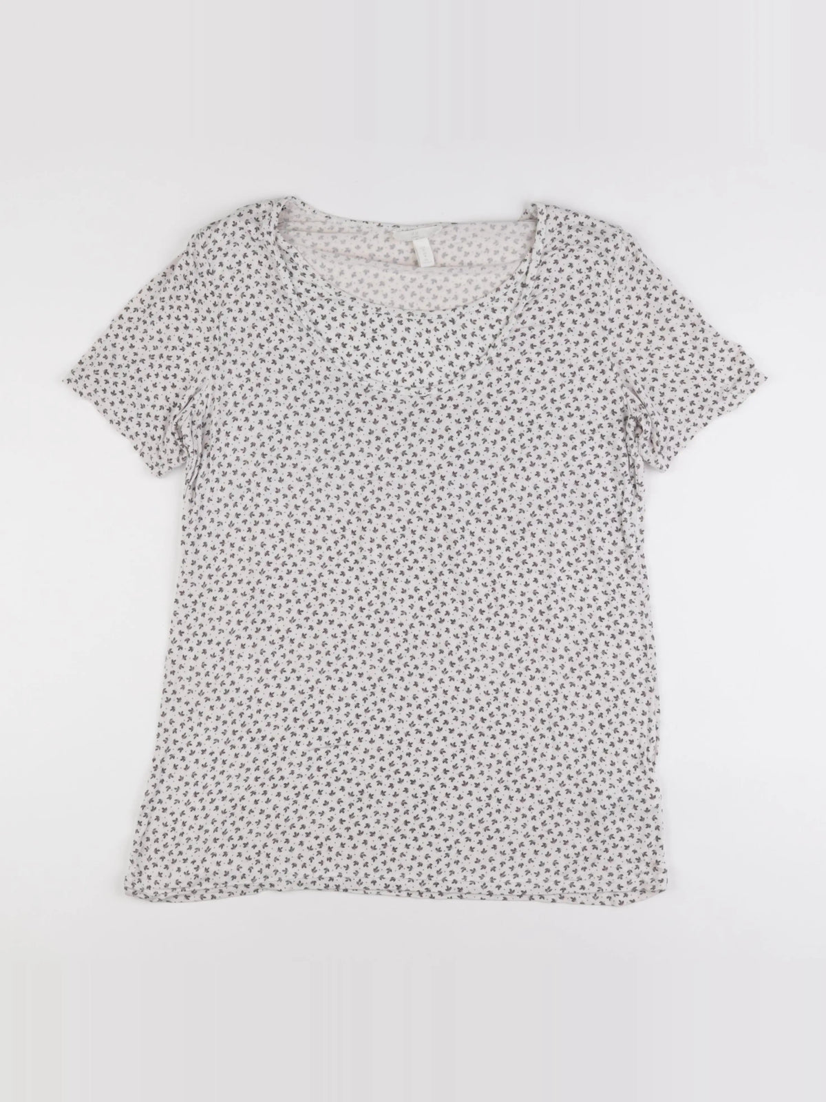 H&M - tee-shirt grossesse beige, gris - m