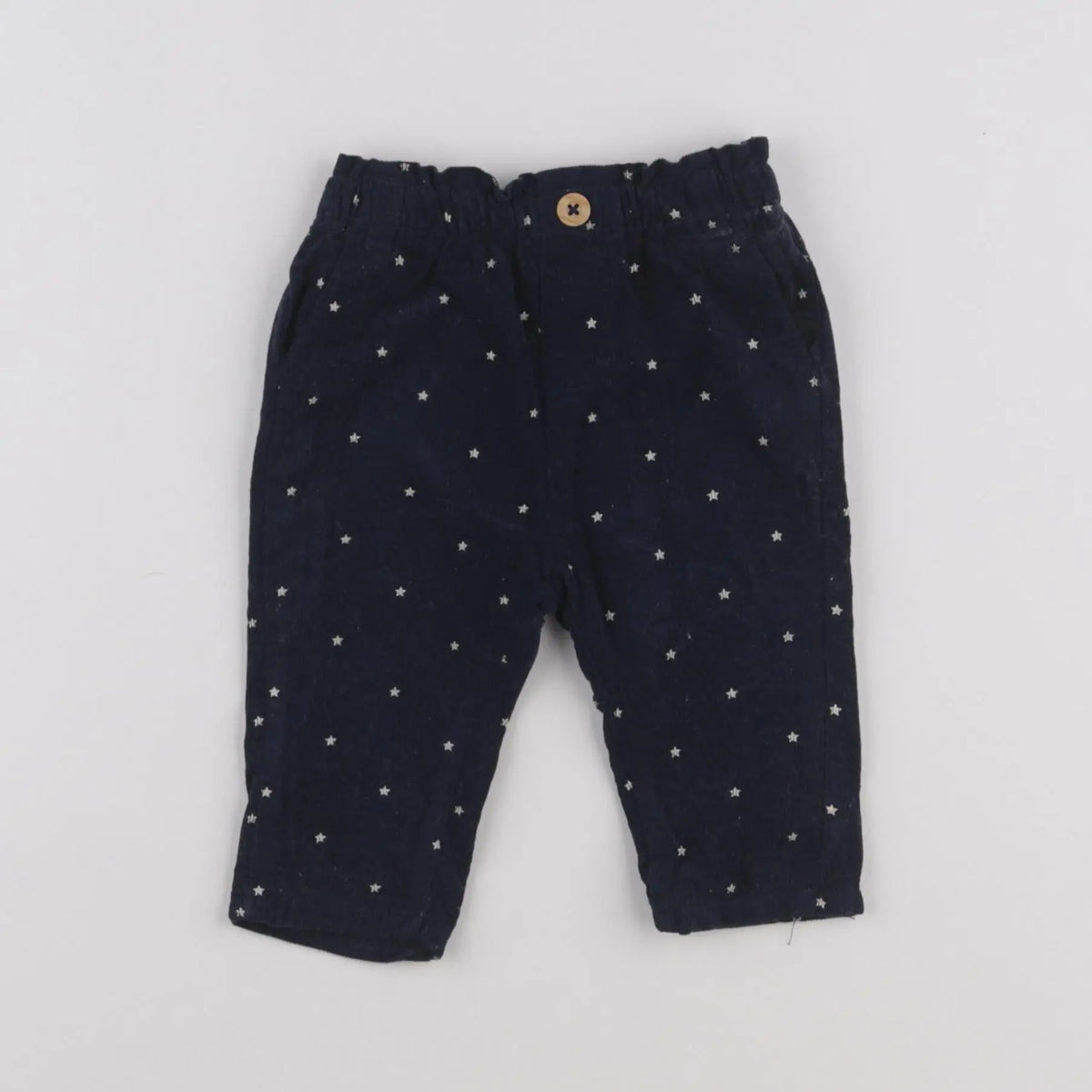 Vertbaudet - pantalon doublé bleu - 6 mois