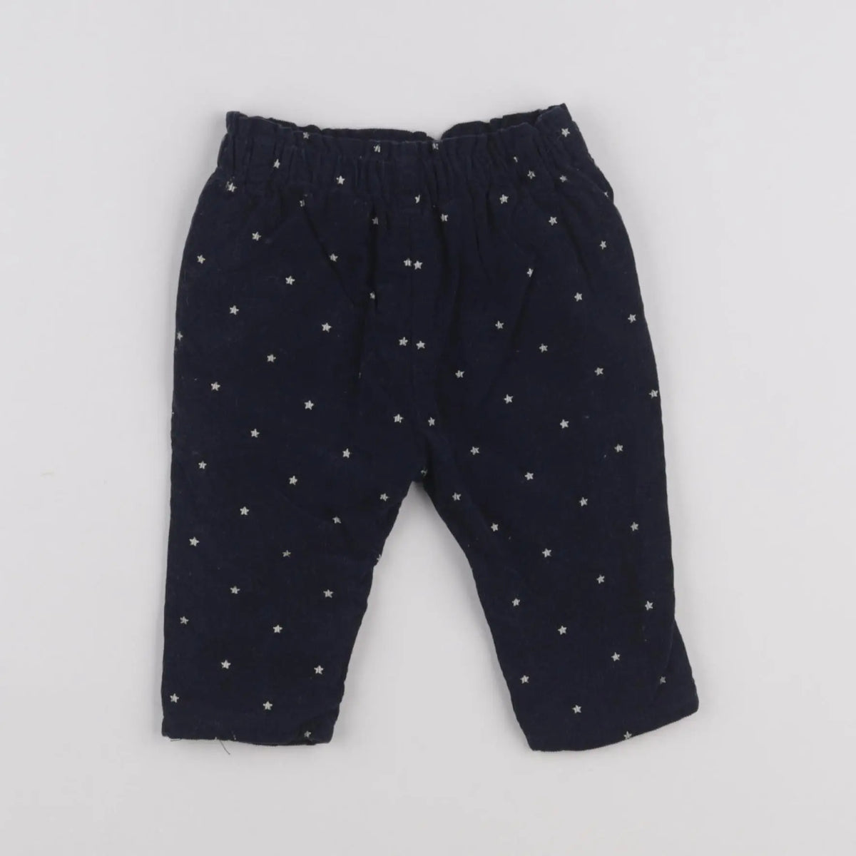 Vertbaudet - pantalon doublé bleu - 6 mois