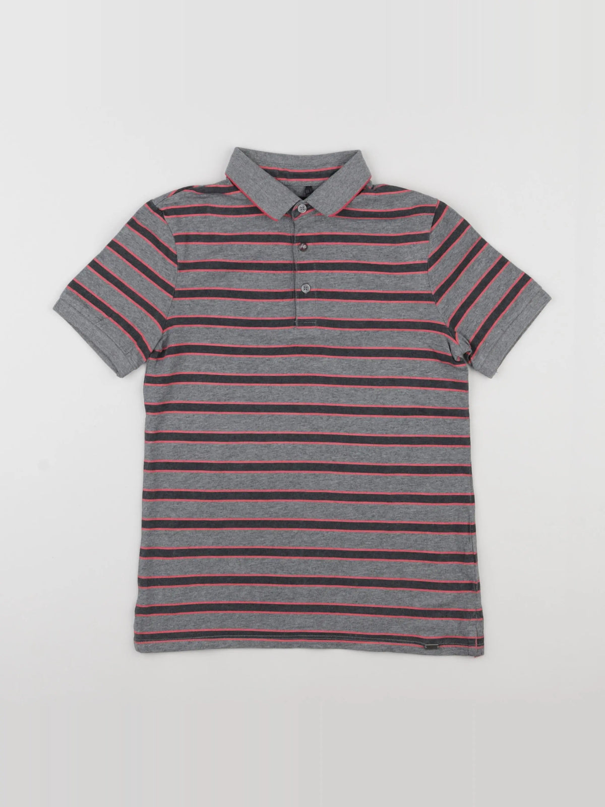 IKKS - polo gris, rose - 10 ans