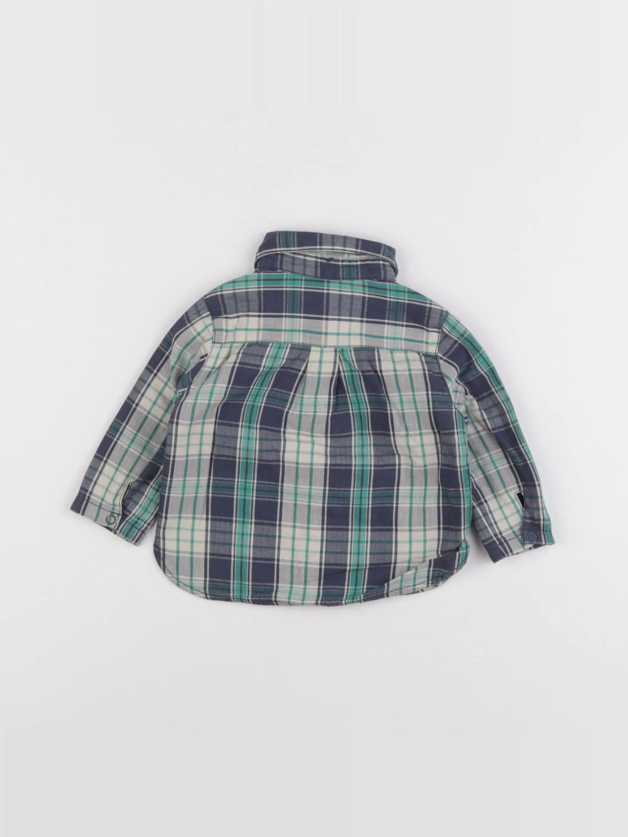 Natalys - chemise bleu, blanc - 6 mois