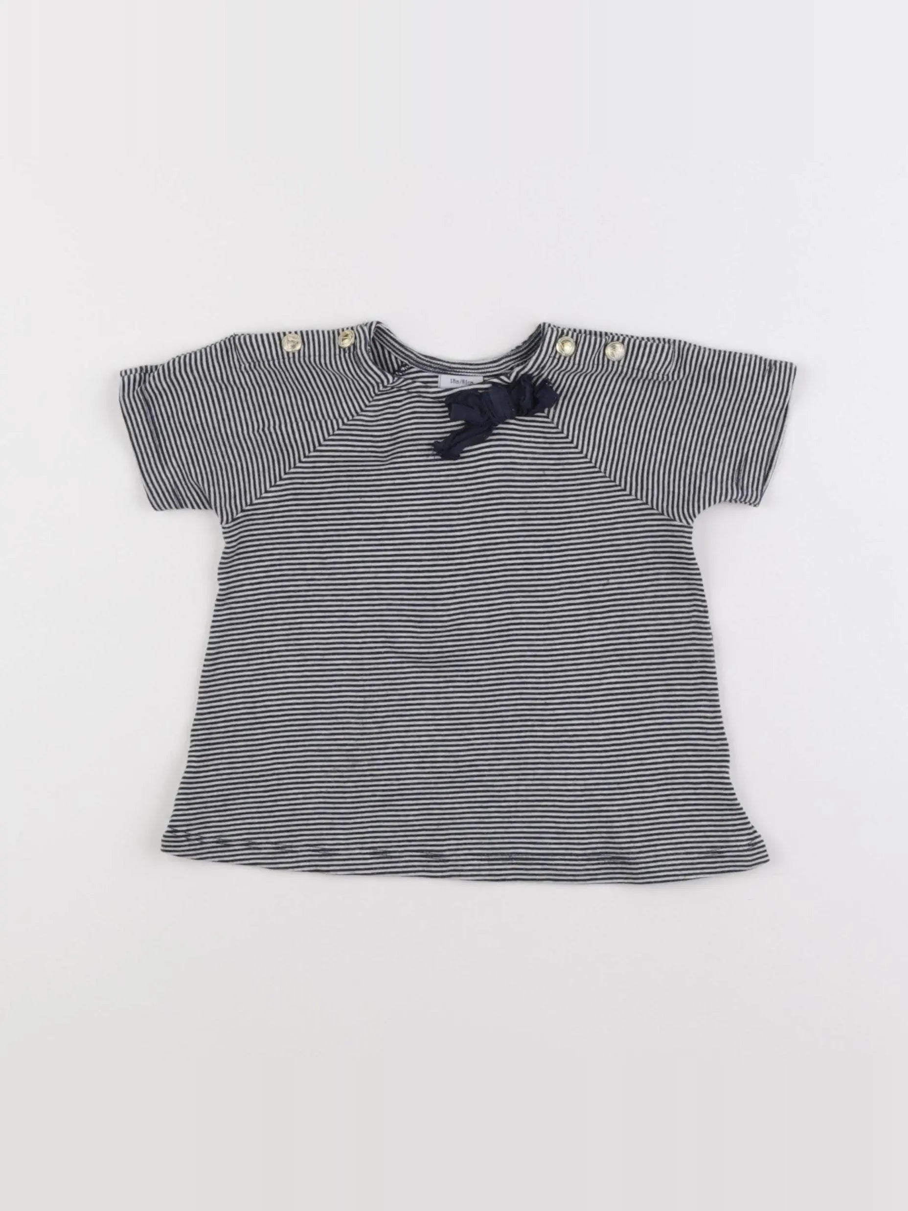 Petit Bateau - tee-shirt bleu - 18 mois