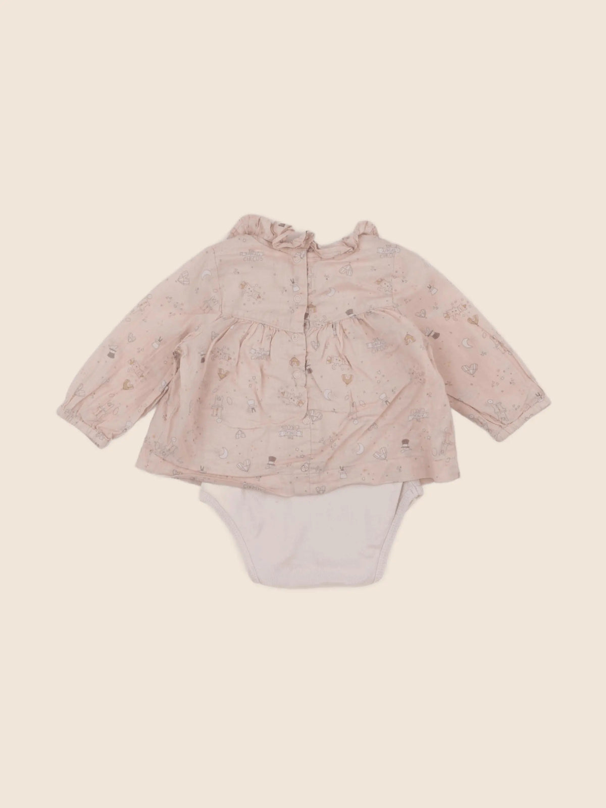 Vertbaudet - body blouse rose - 6 mois