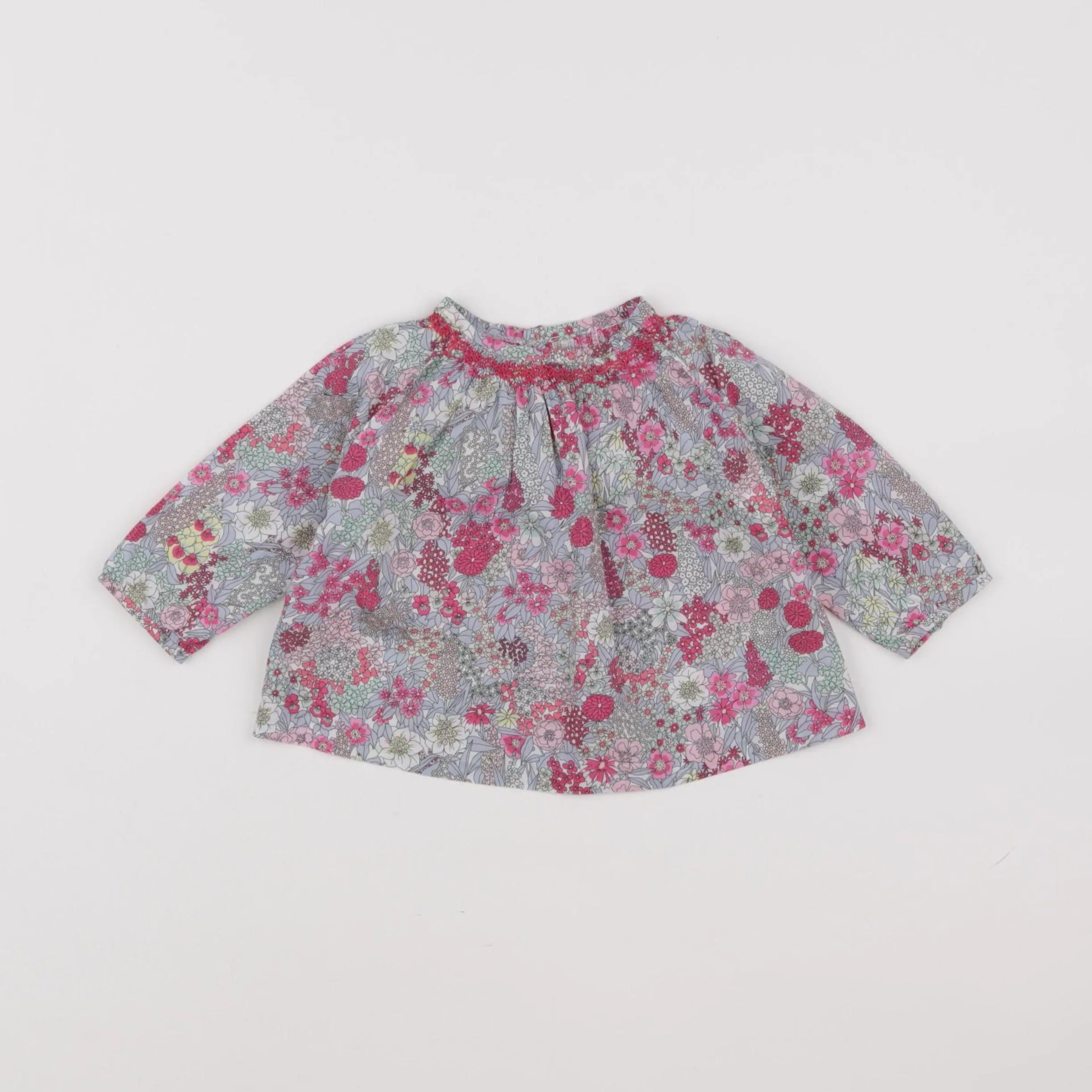 Jacadi - blouse liberty multicolore - 6 mois