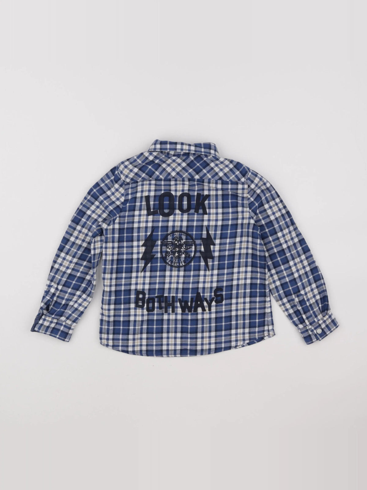 IKKS - chemise bleu, blanc - 4 ans