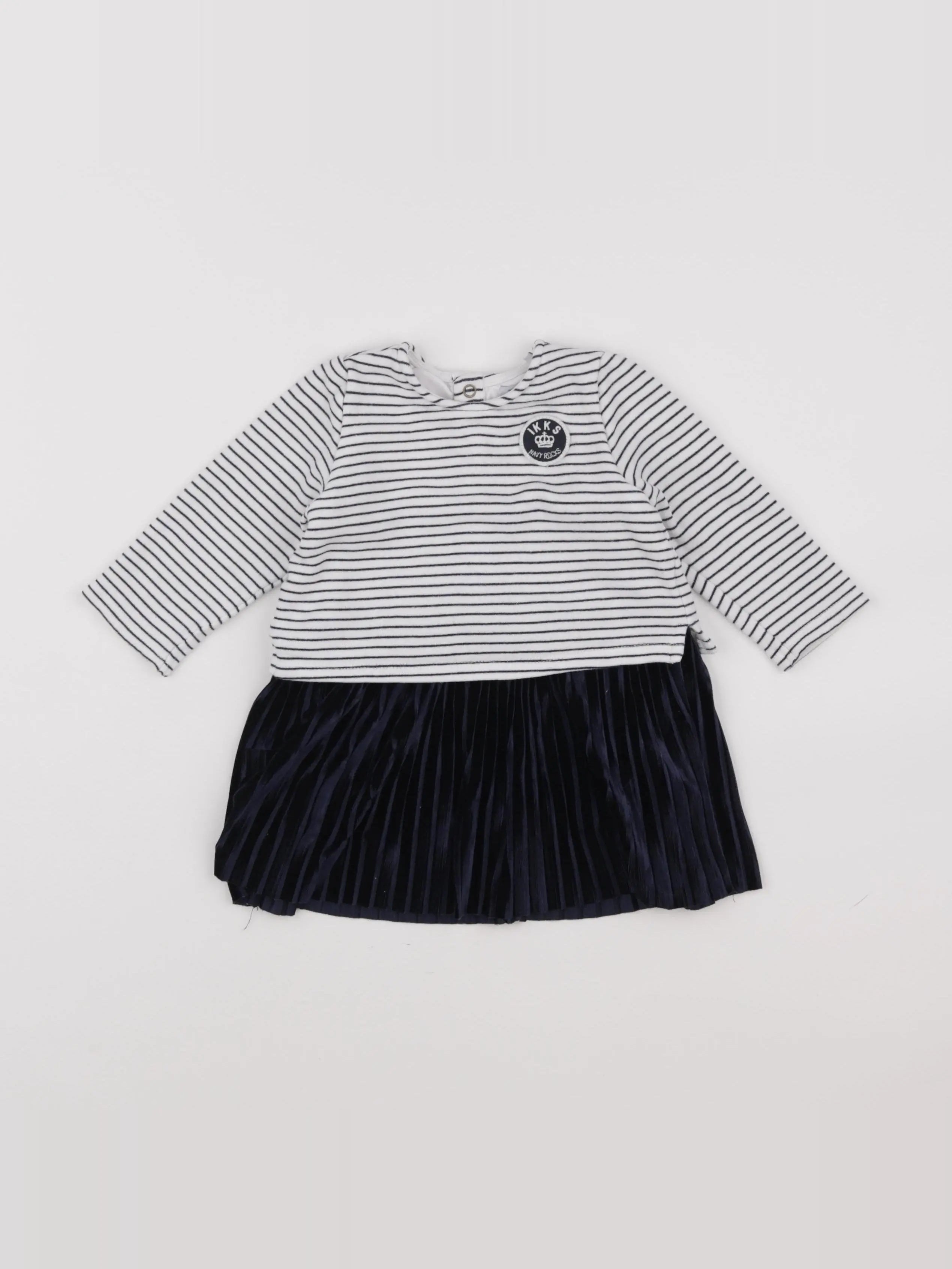 IKKS - robe blanc, noir - 12 mois