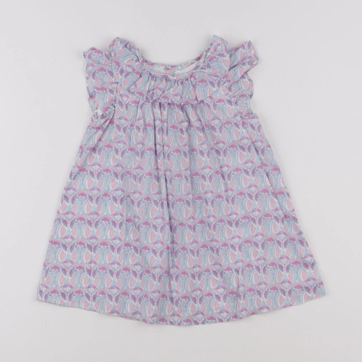 Jacadi - robe liberty bleu - 18 mois