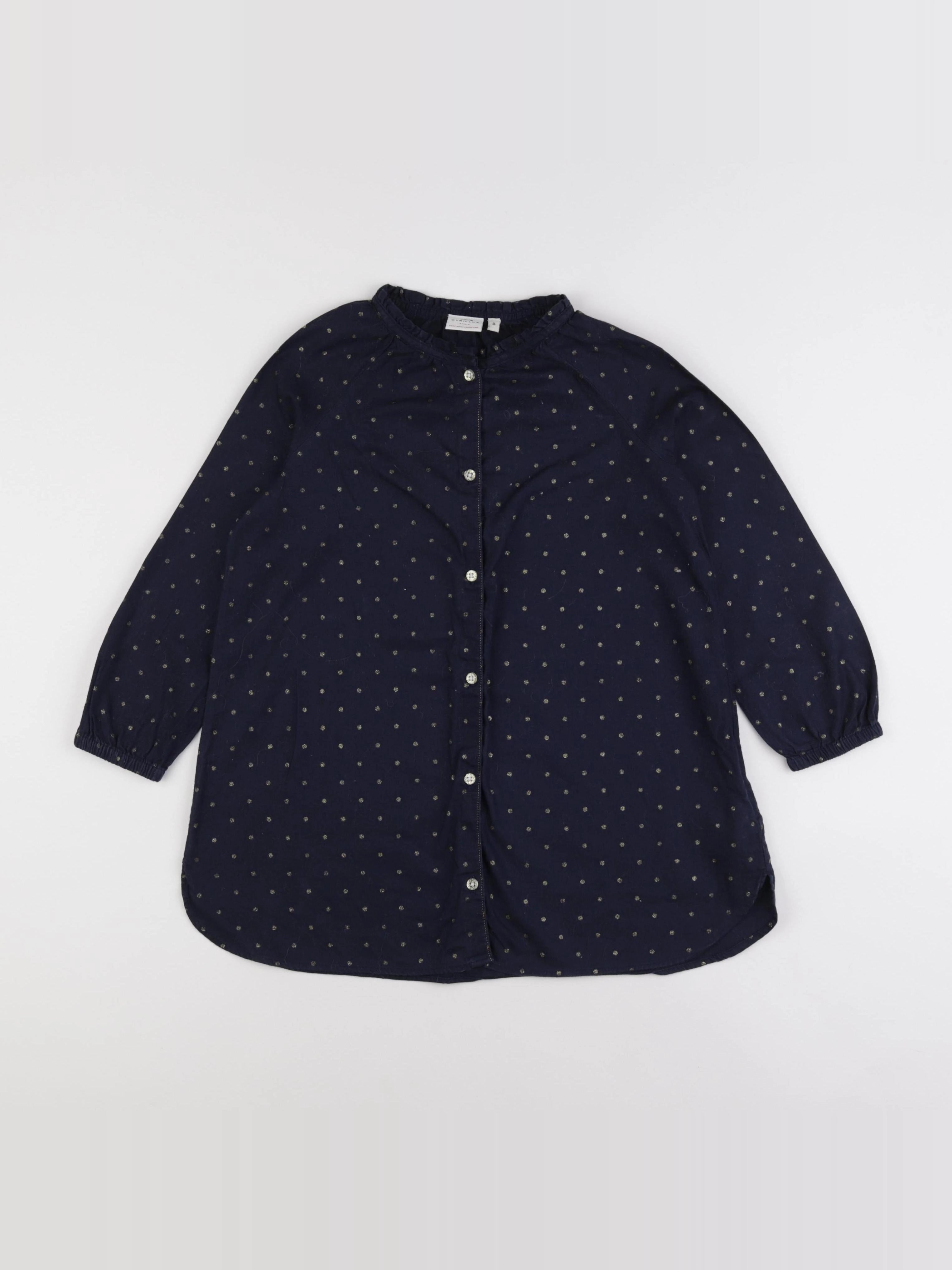 Cyrillus - blouse bleu, or - 8 ans