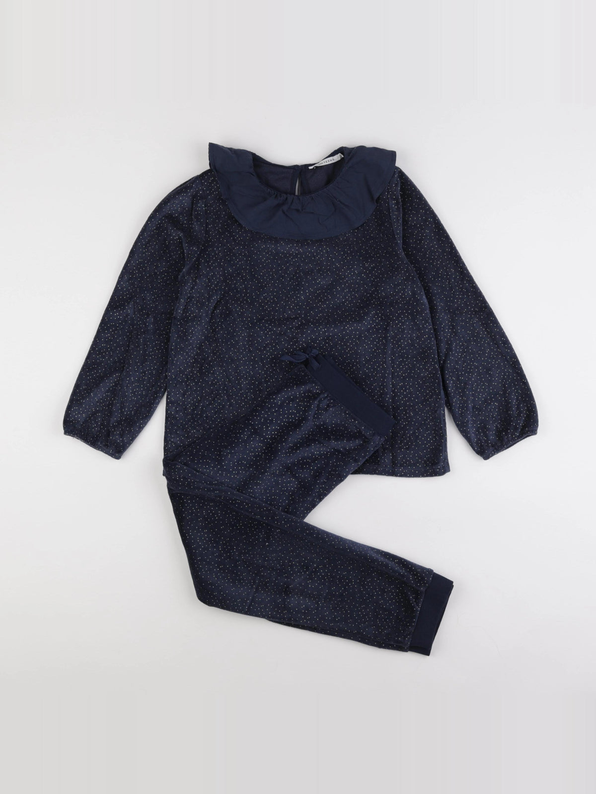 Cyrillus - blouse bleu, or - 8 ans