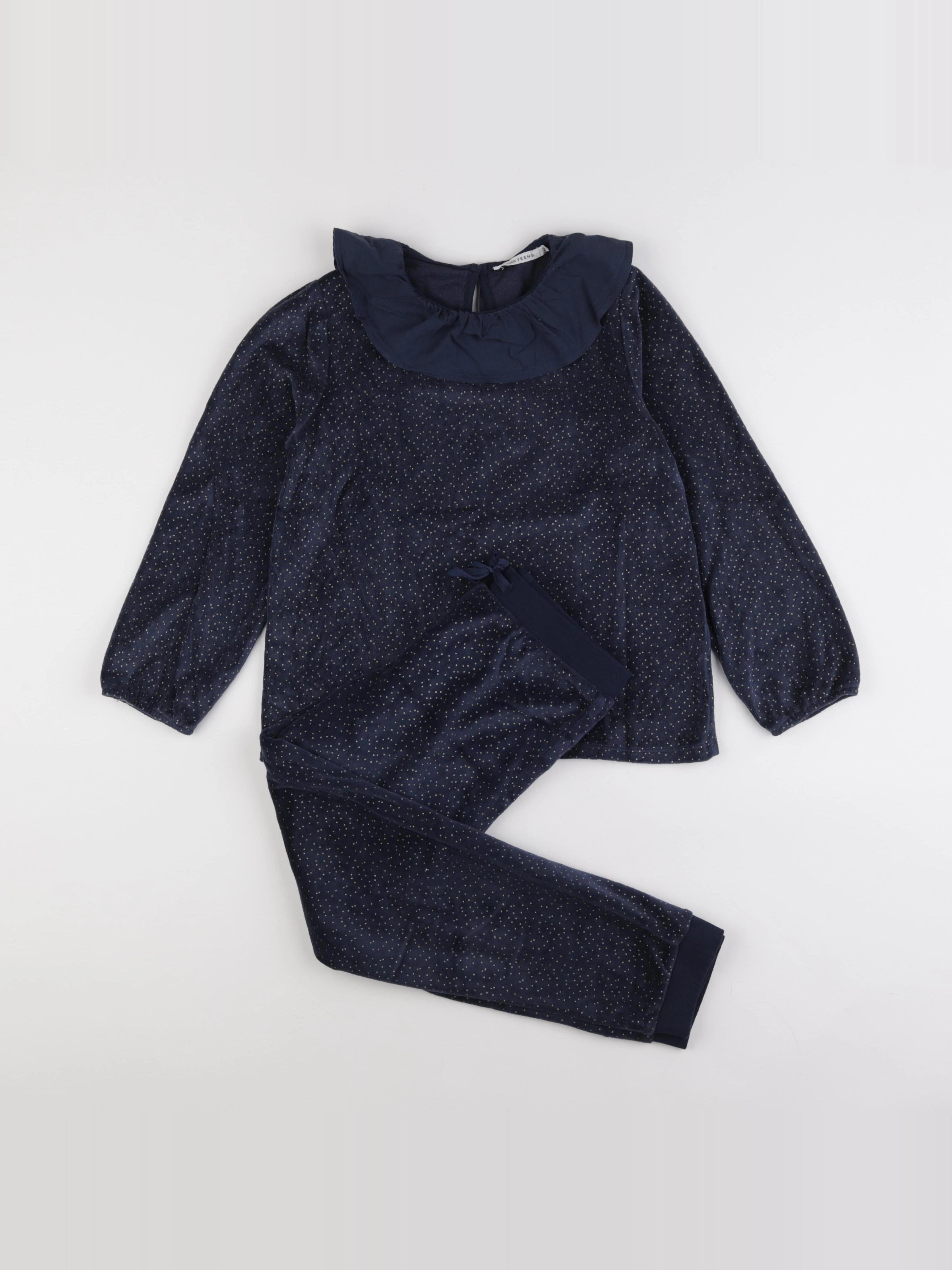 Cyrillus - blouse bleu, or - 8 ans
