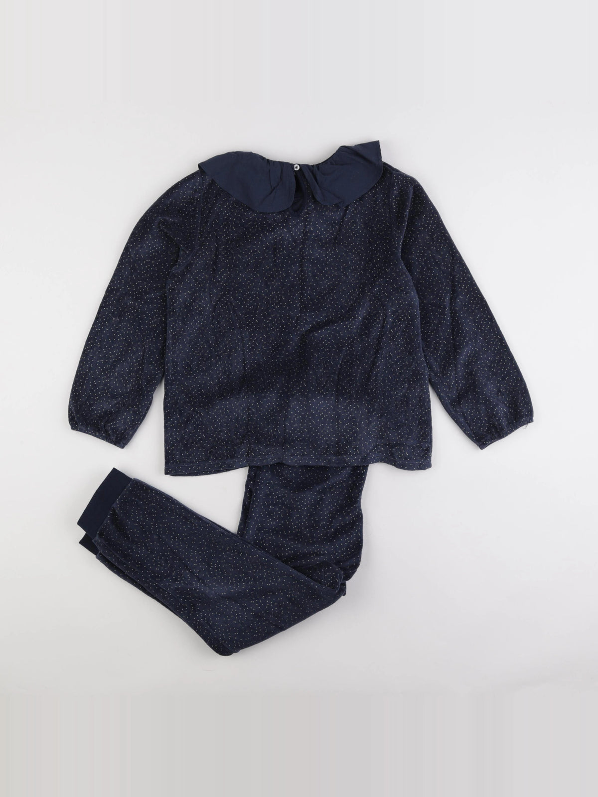 Cyrillus - blouse bleu, or - 8 ans