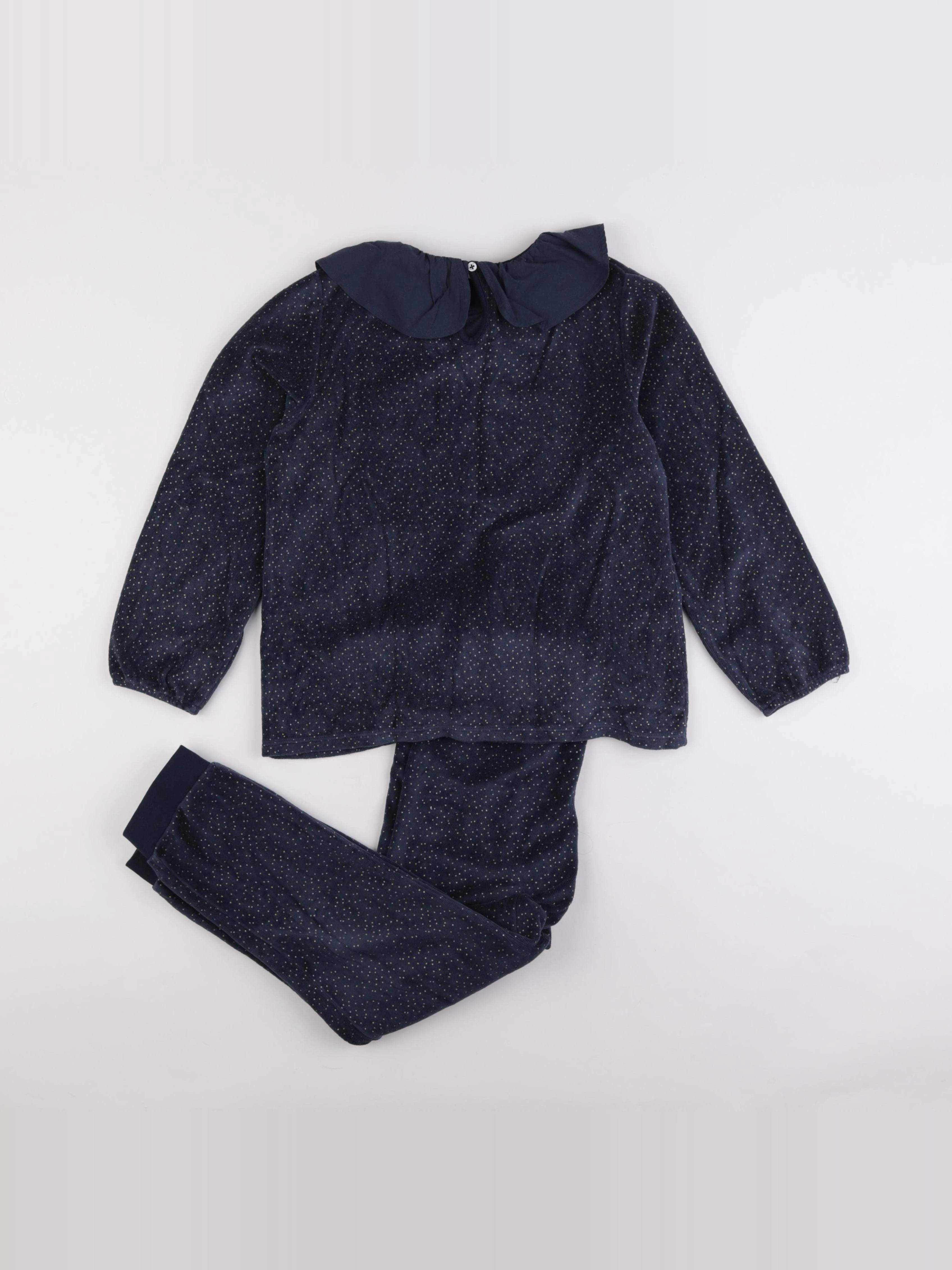 Cyrillus - blouse bleu, or - 8 ans