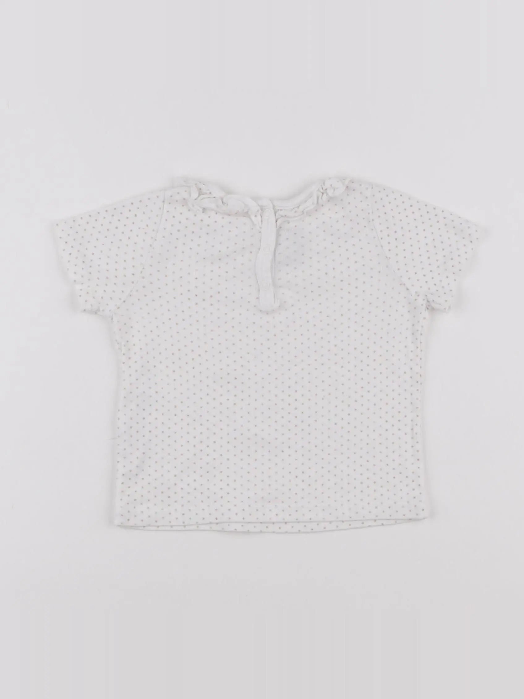 Petit Bateau - tee-shirt blanc, or - 12 mois