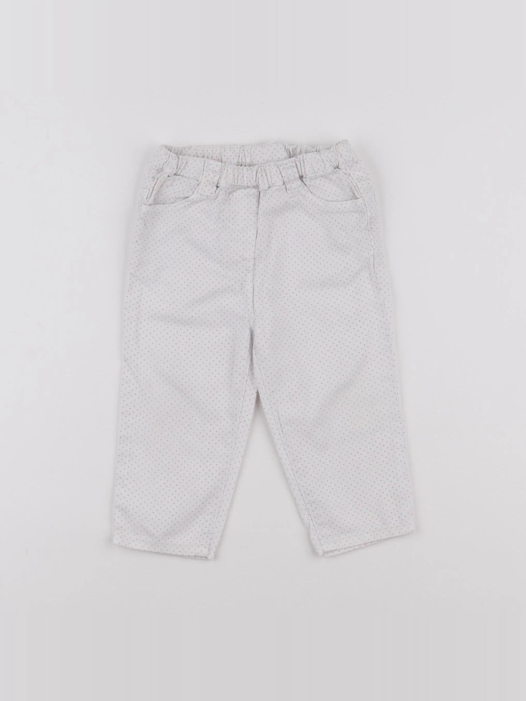 Cyrillus - pantalon blanc, rouge - 18 mois
