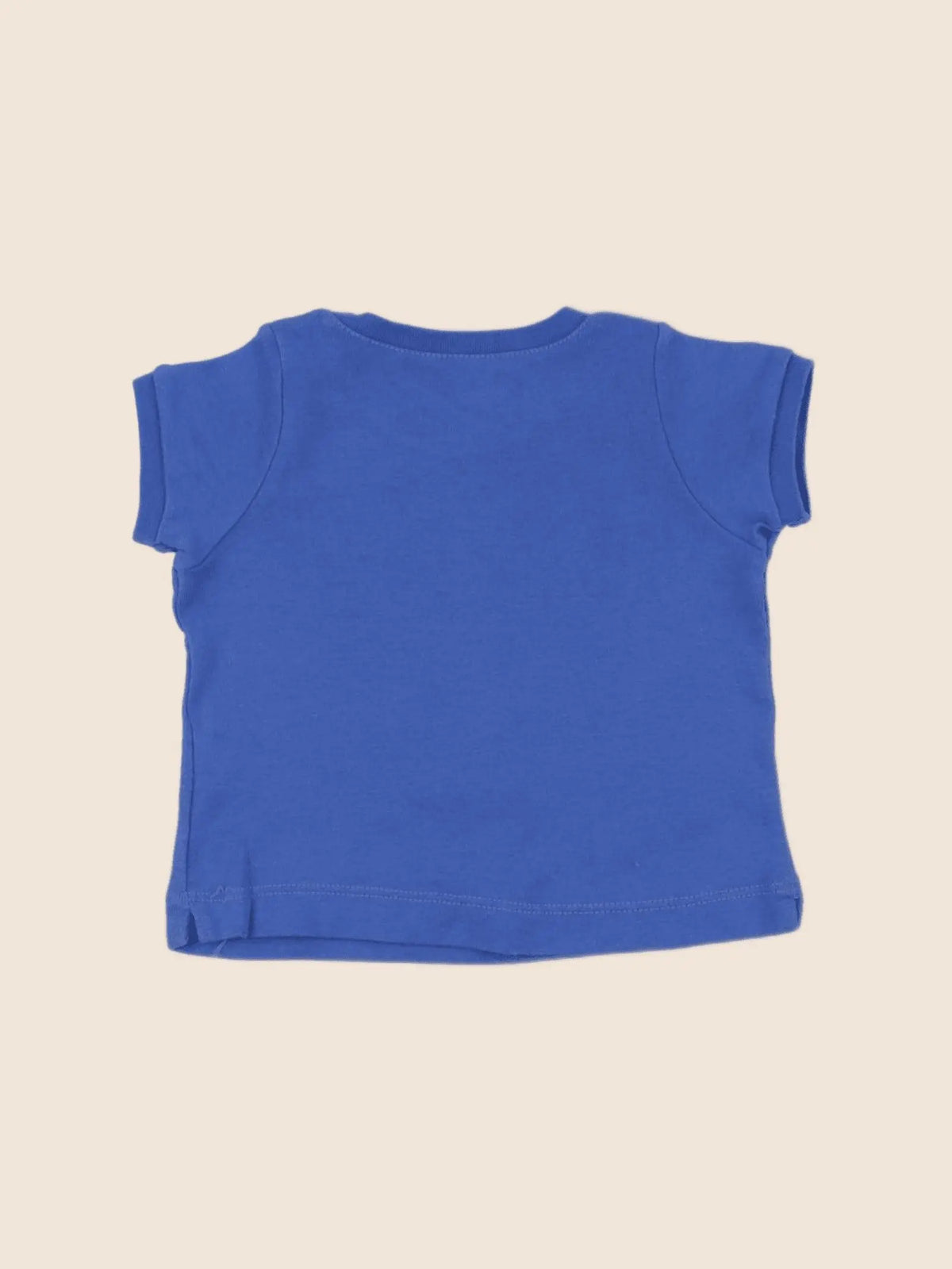 Petit Bateau - tee-shirt bleu - 6 mois