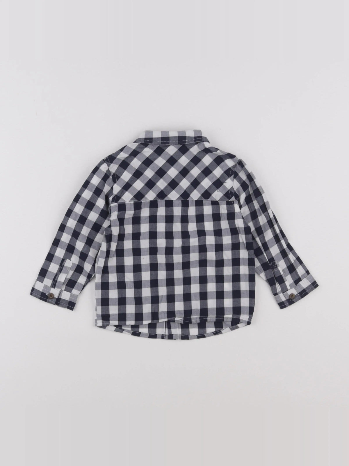 Vertbaudet - chemise blanc, bleu - 18 mois