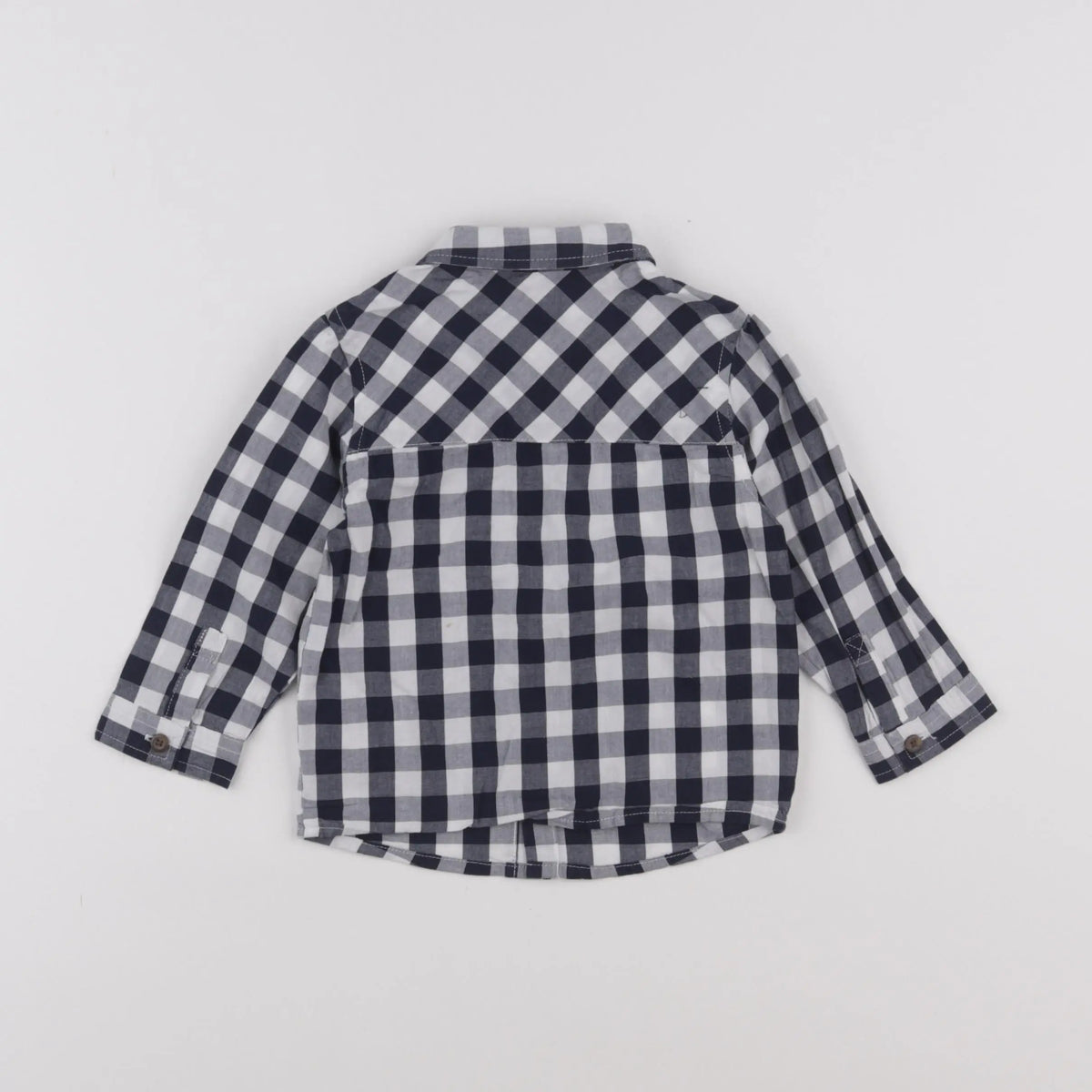 Vertbaudet - chemise blanc, bleu - 18 mois