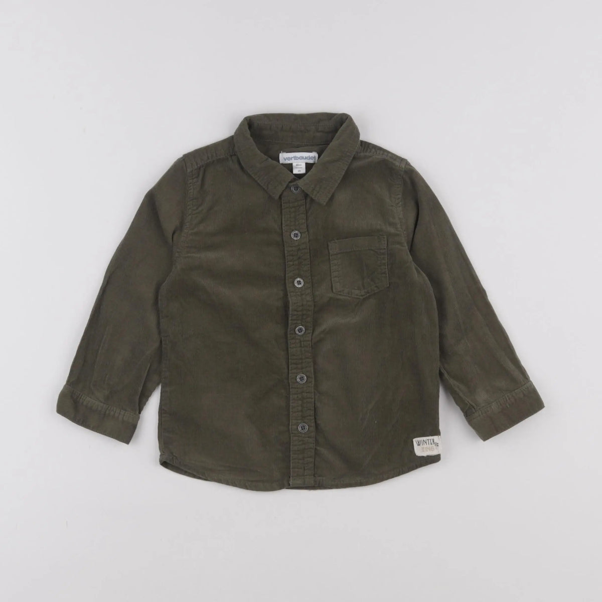 Vertbaudet - chemise vert - 2 ans