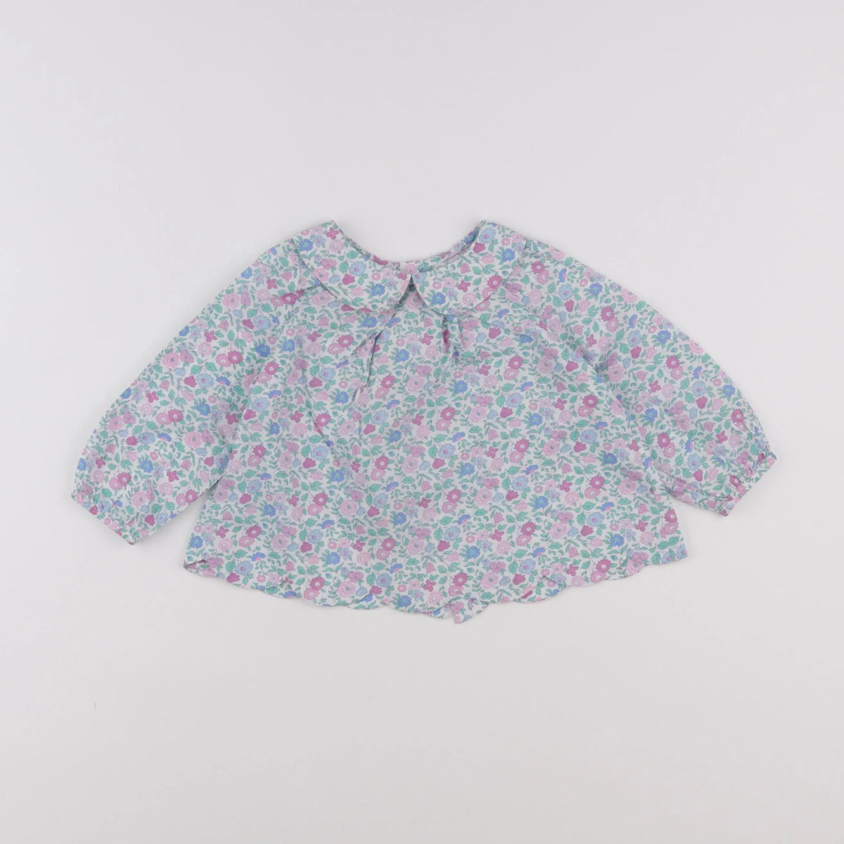 Jacadi - blouse liberty bleu - 18 mois