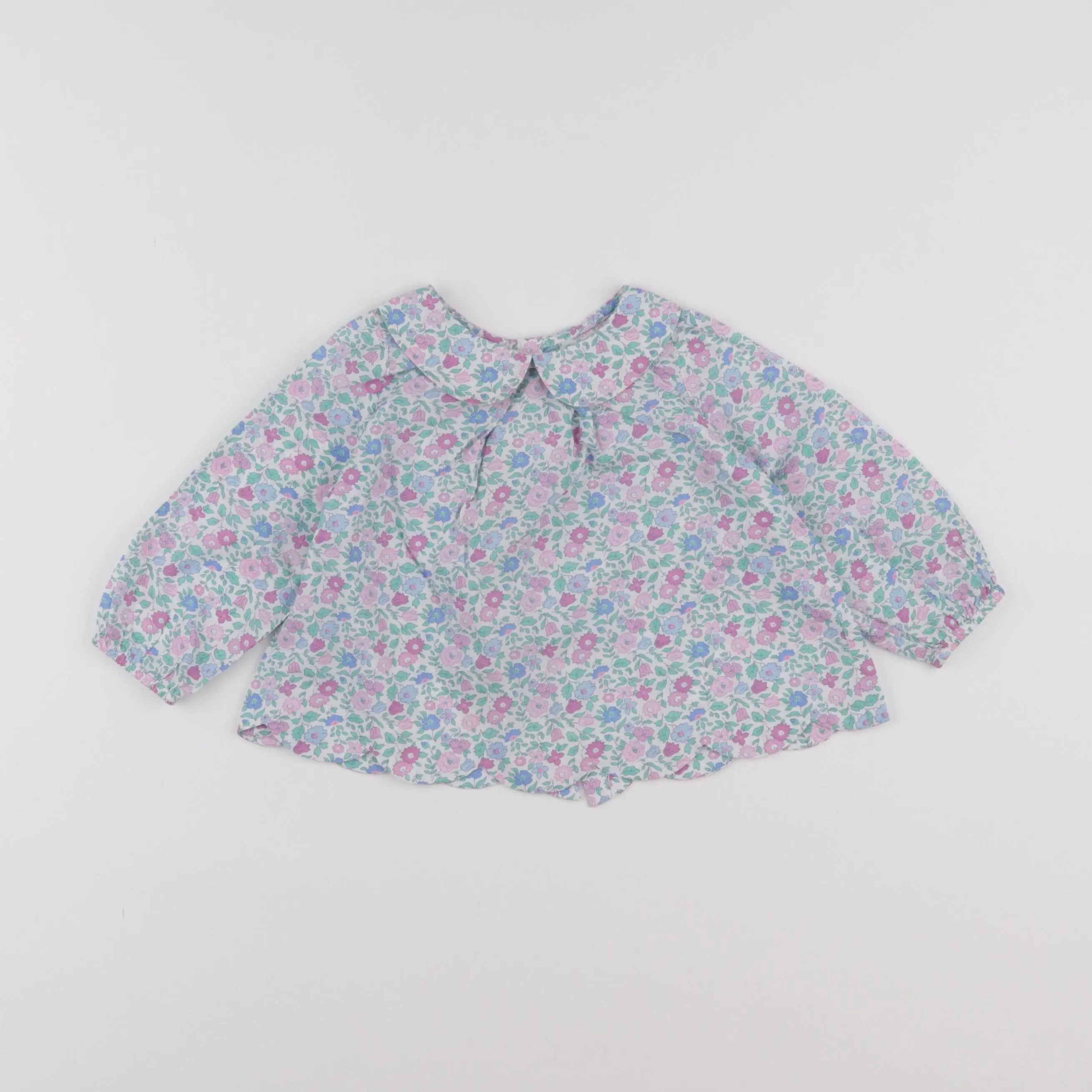 Jacadi - blouse liberty bleu - 18 mois