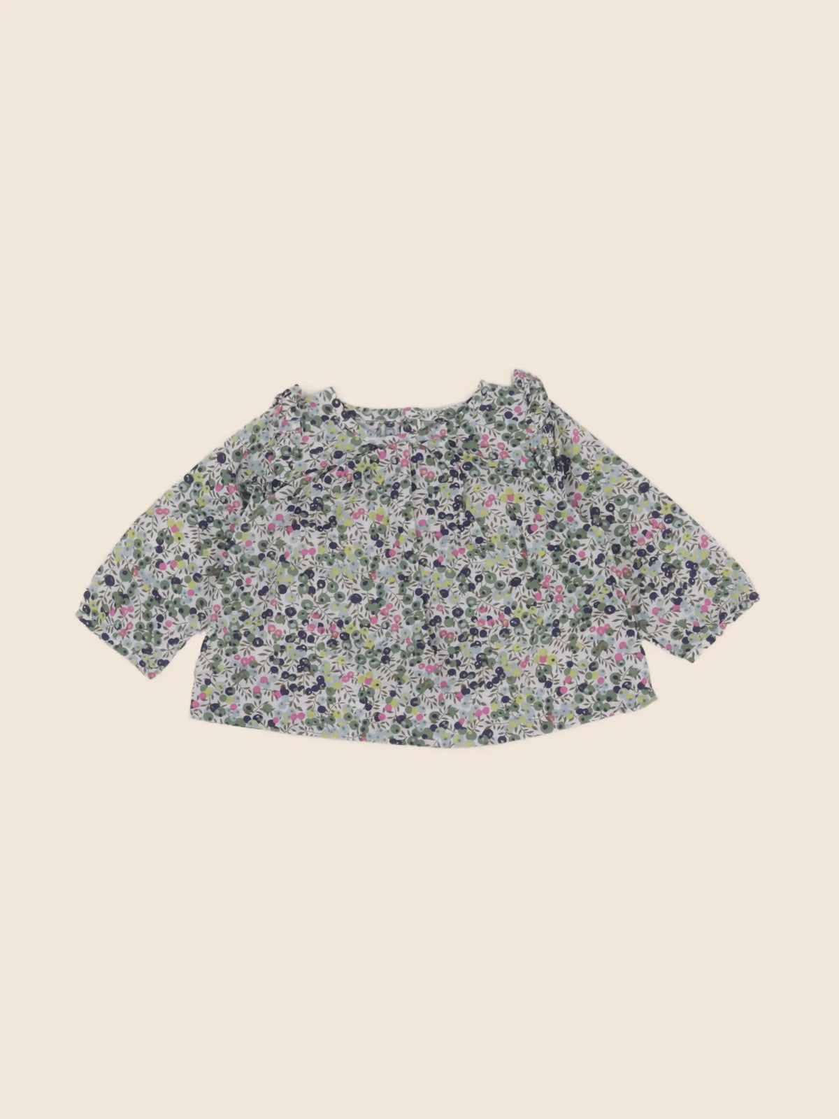 Jacadi - blouse liberty vert - 6 mois