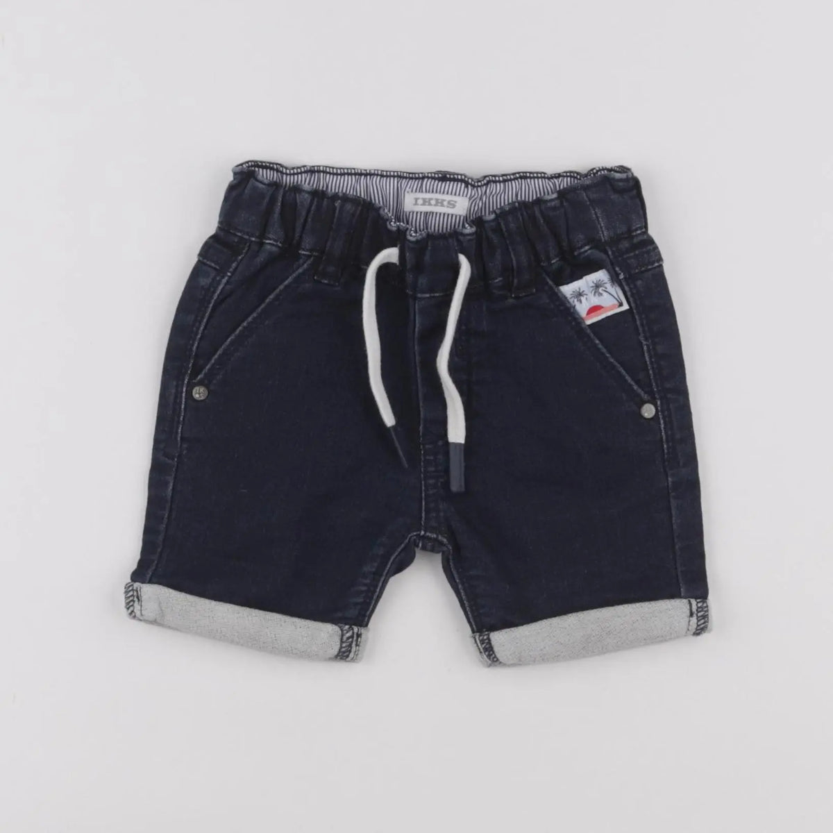 IKKS - short bleu - 12 mois
