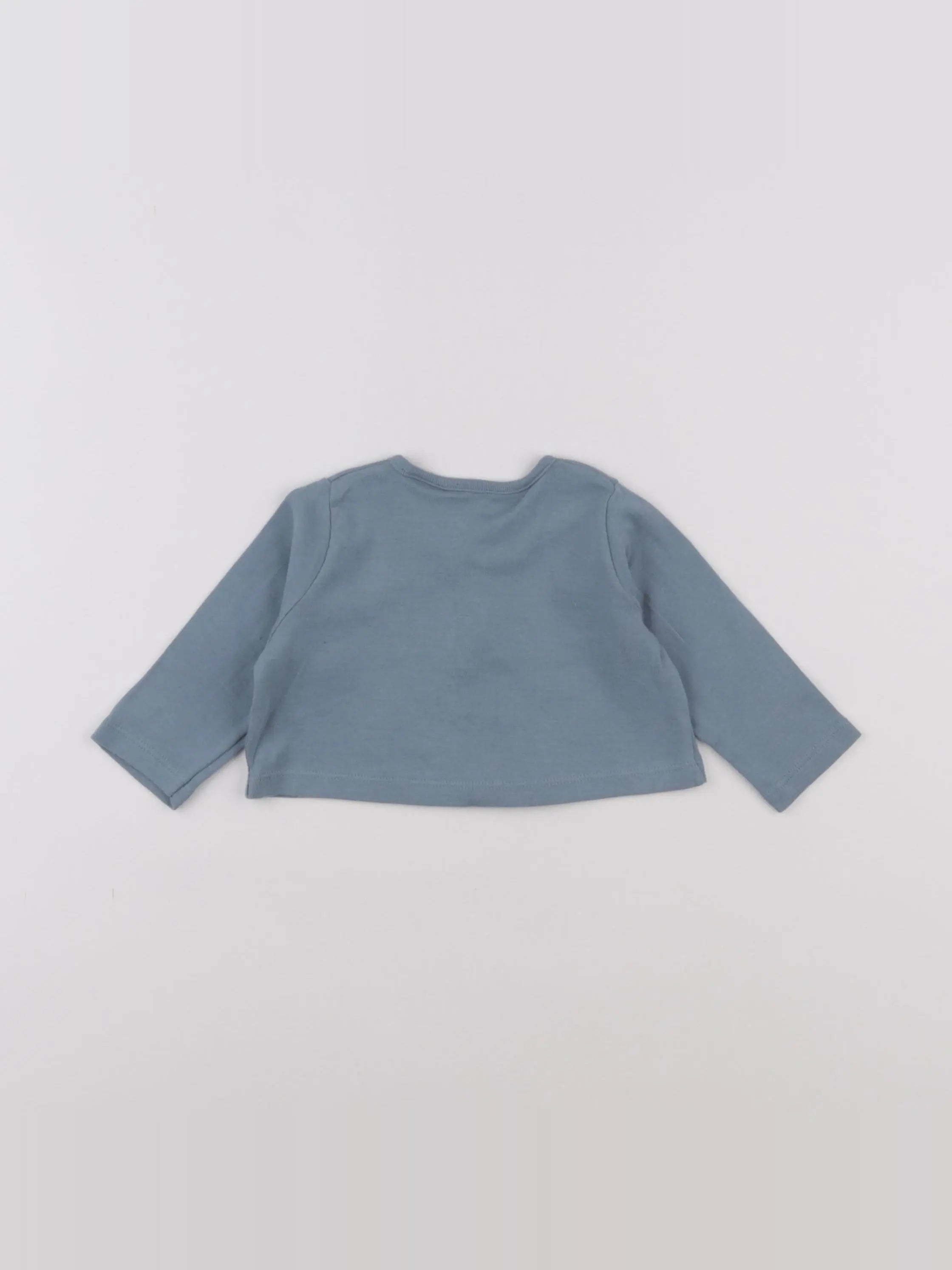 Petit Bateau - tee-shirt bleu - 6 mois