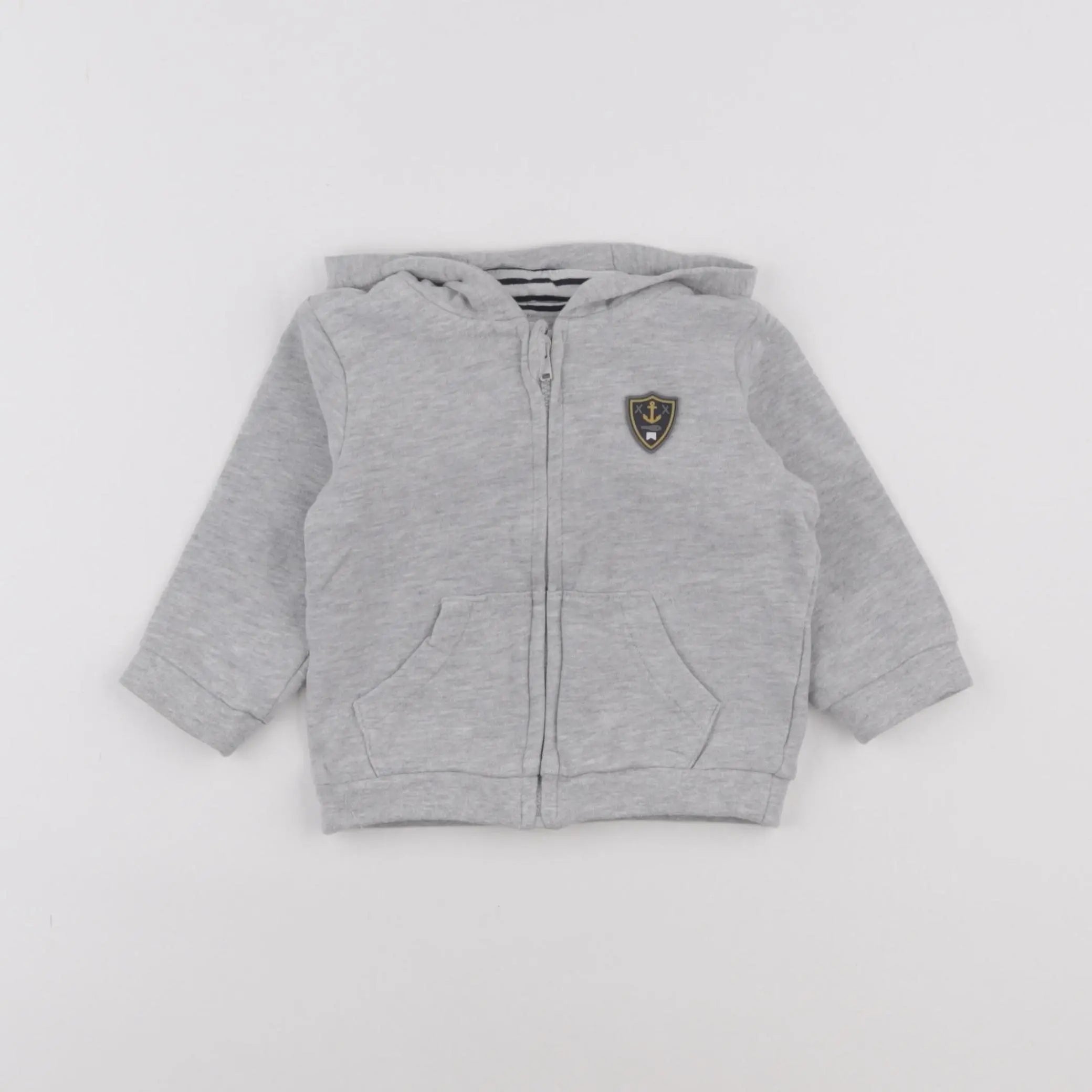 Vertbaudet - sweat gris - 6 mois
