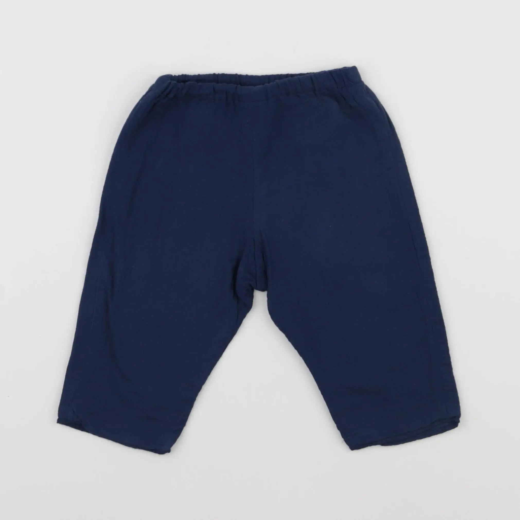 Bonton - pantalon bleu - 12 mois