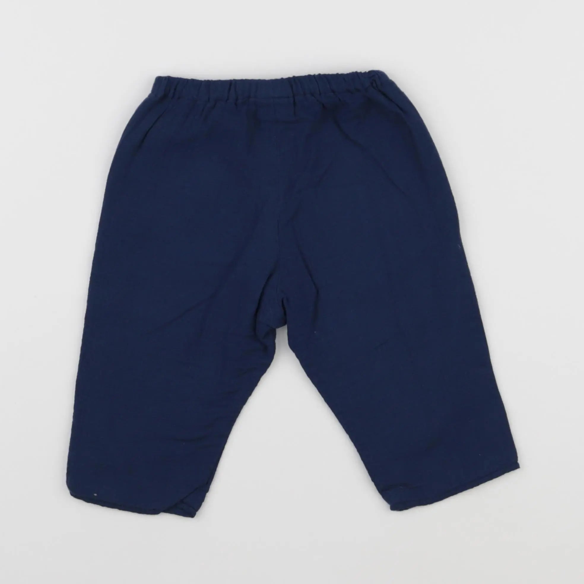 Bonton - pantalon bleu - 12 mois