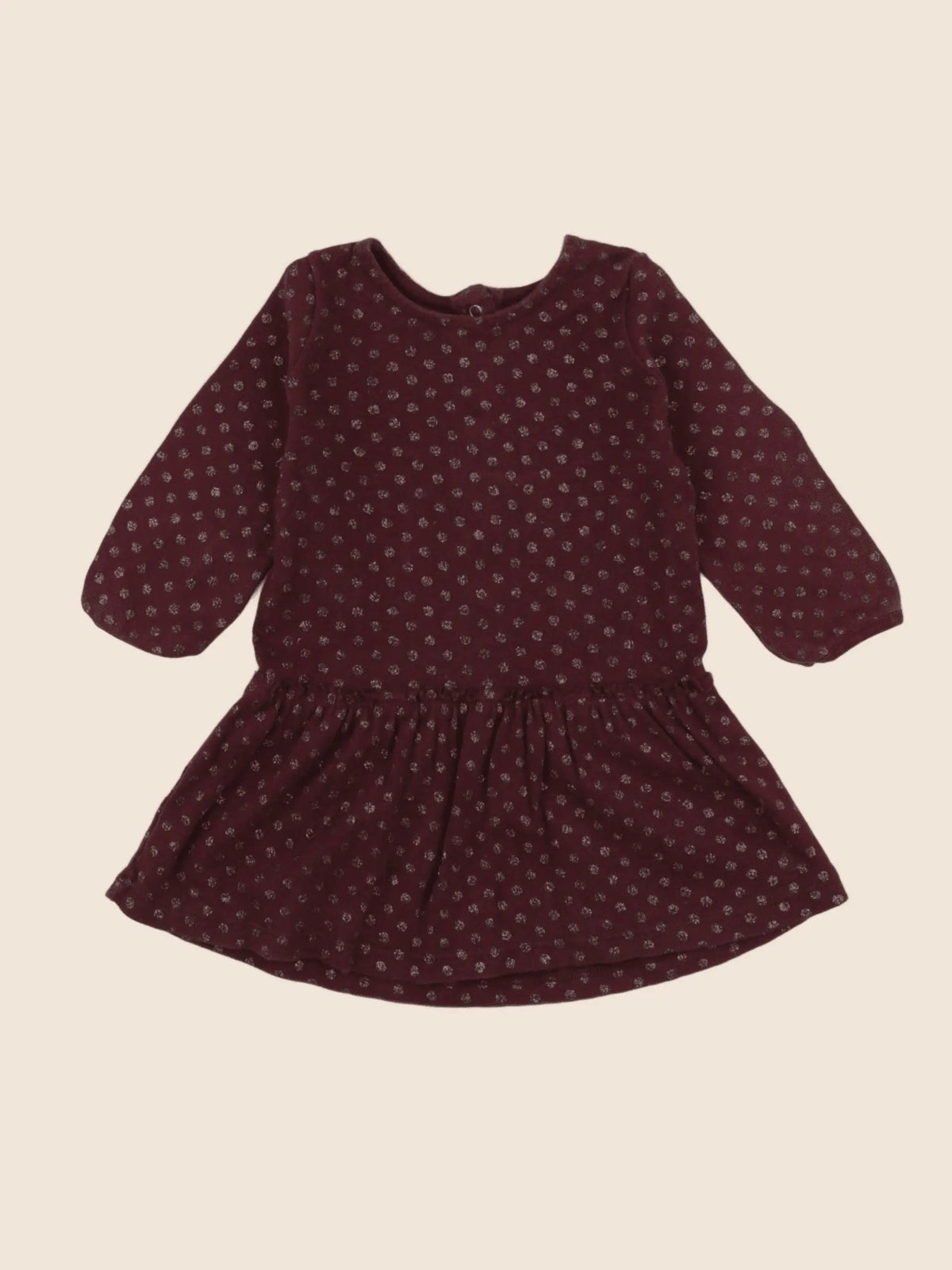 Petit Bateau - robe rouge, or - 6 mois