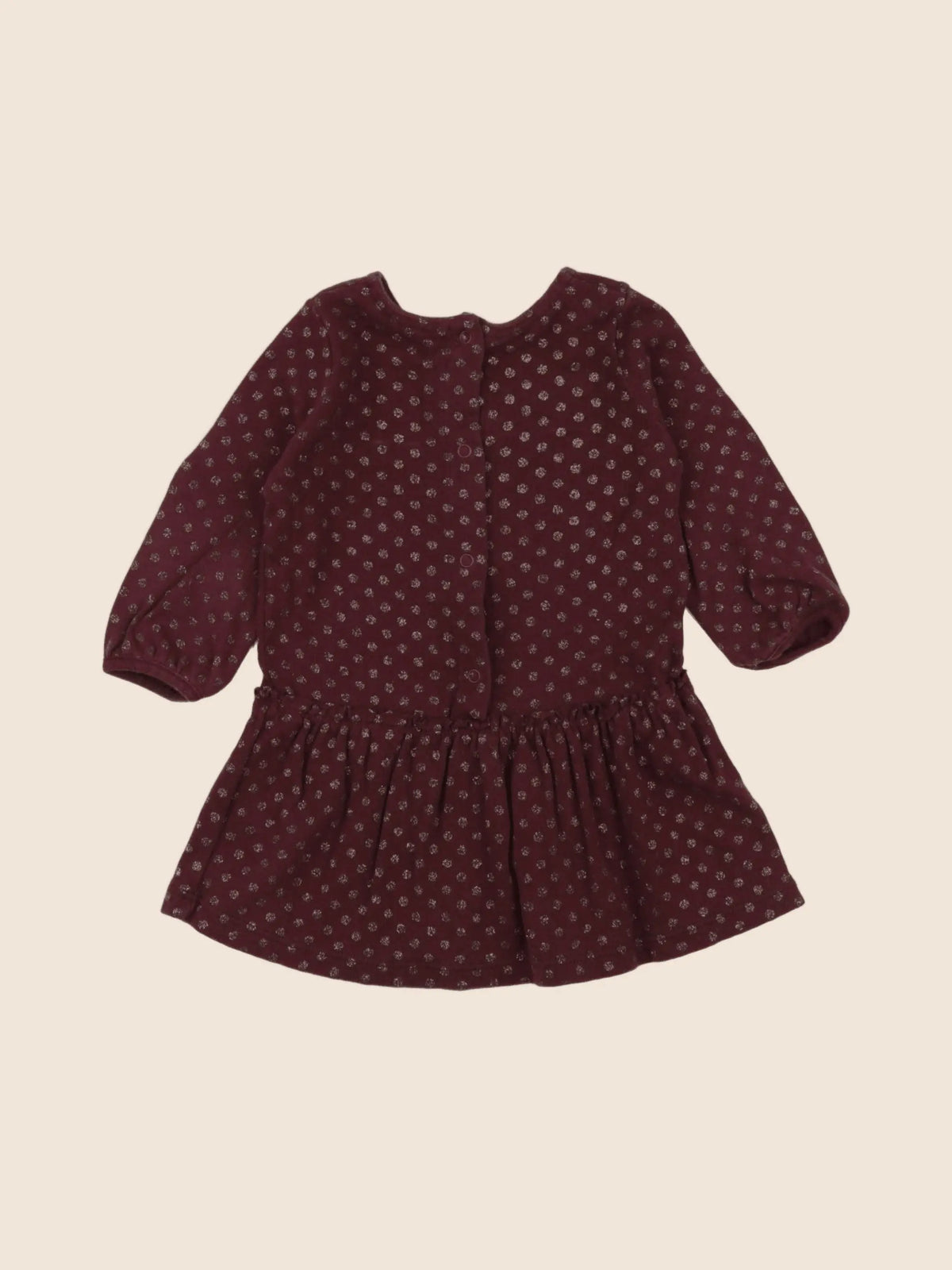 Petit Bateau - robe rouge, or - 6 mois