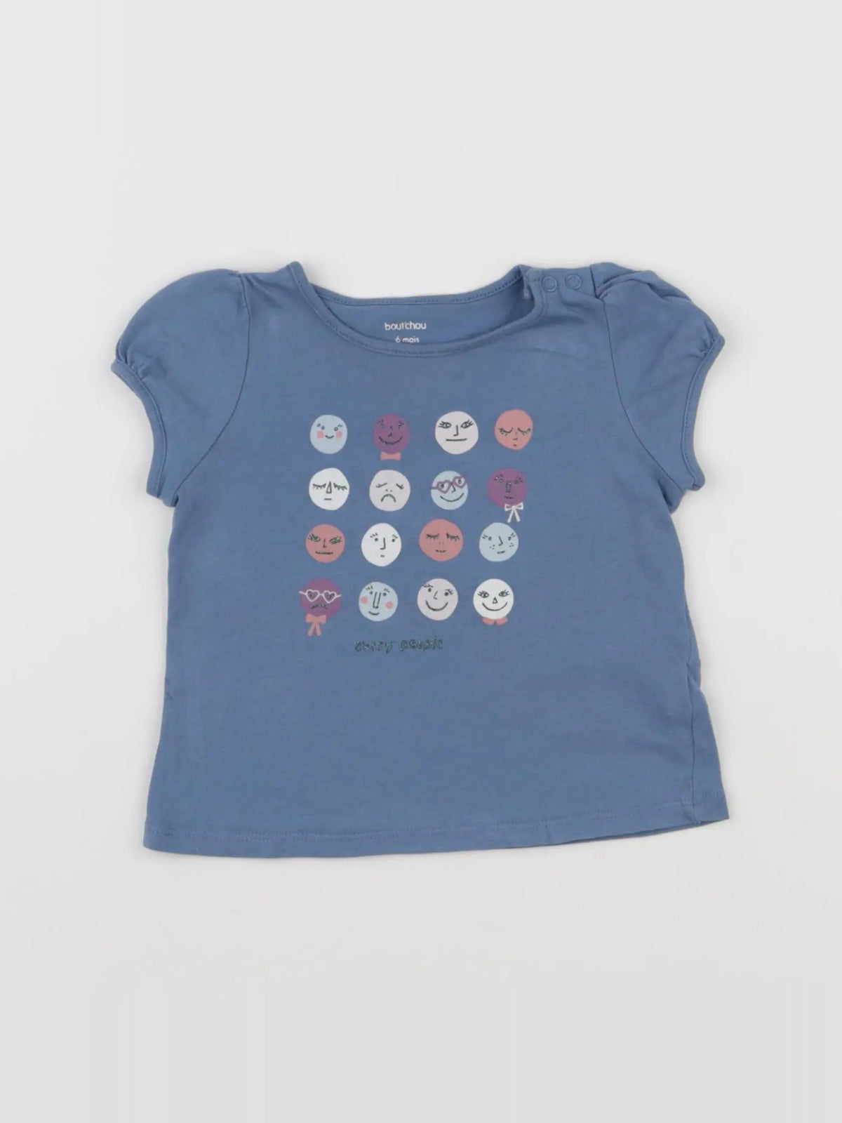 Boutchou - tee-shirt bleu - 6 mois