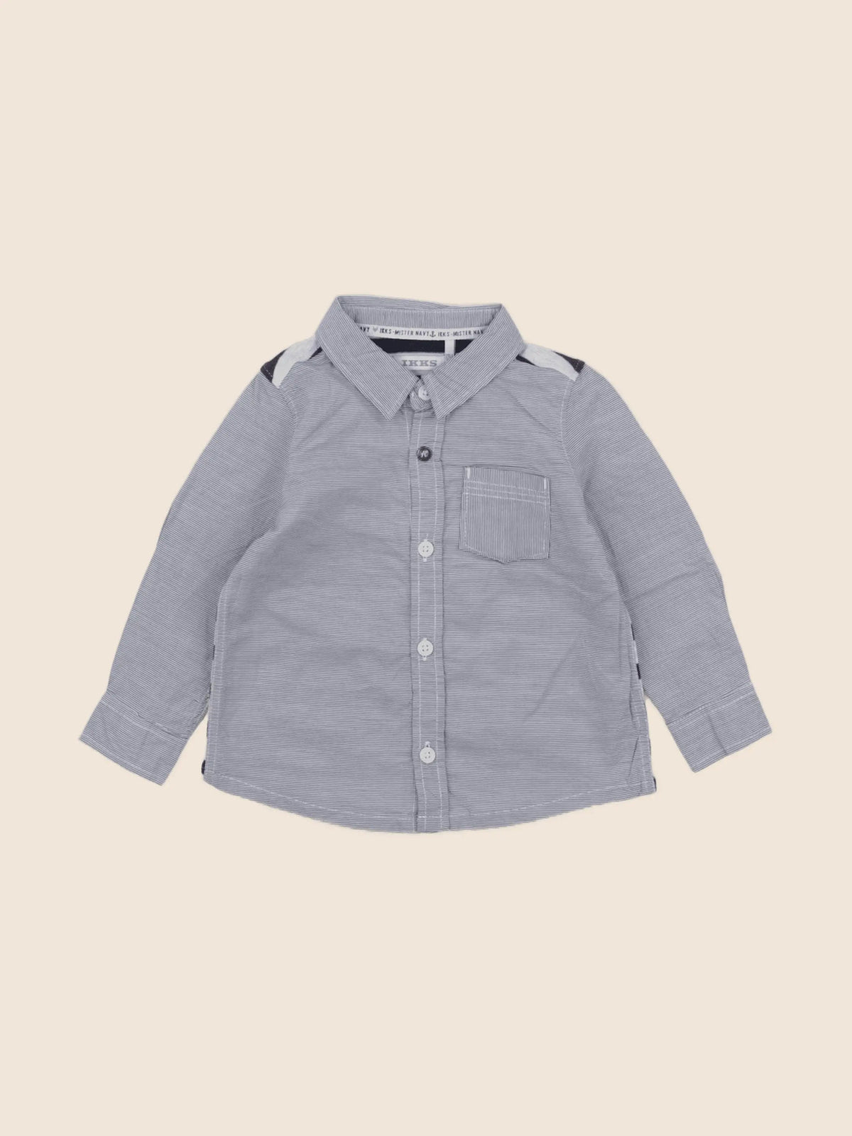 IKKS - chemise imprimé au dos bleu - 12 mois