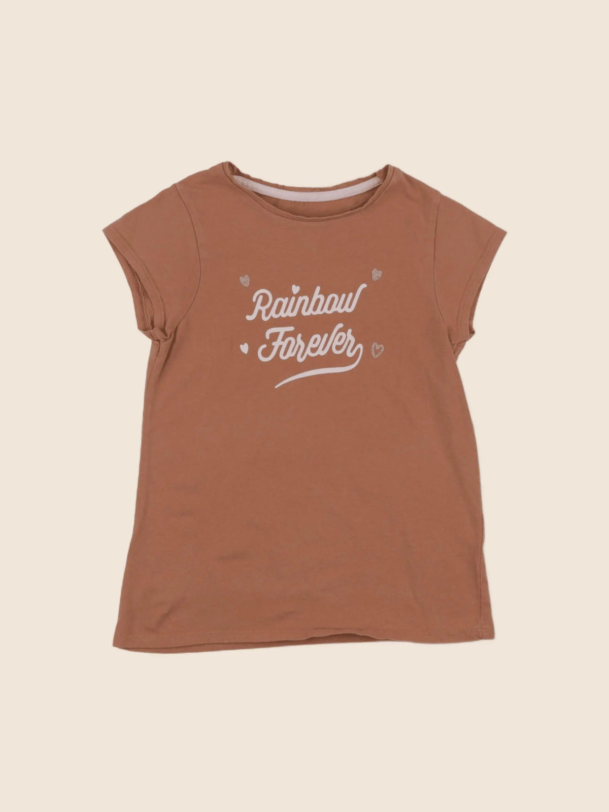 Vertbaudet - tee-shirt marron - 8 ans