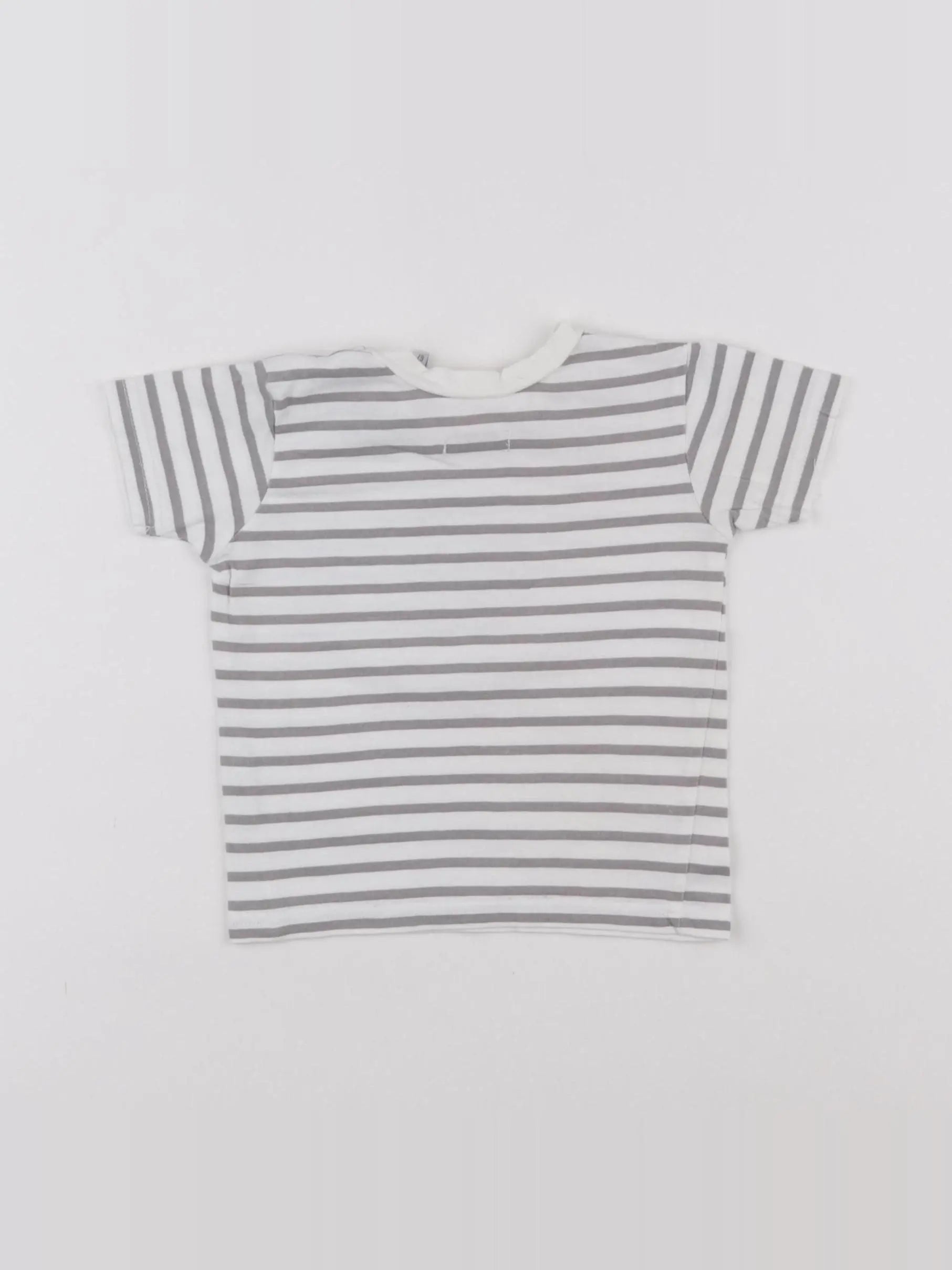 IKKS - tee-shirt blanc, gris - 6 mois