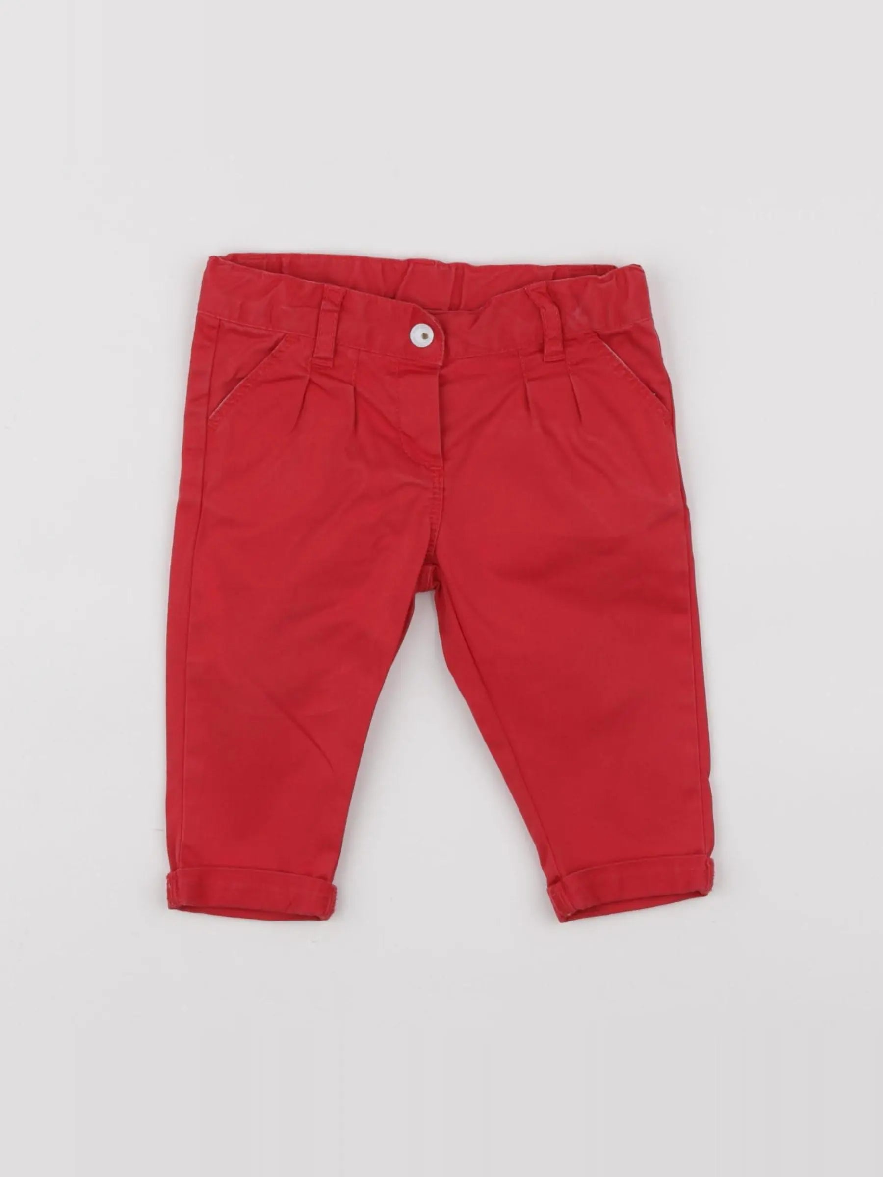 Petit Bateau - pantalon rouge - 6 mois