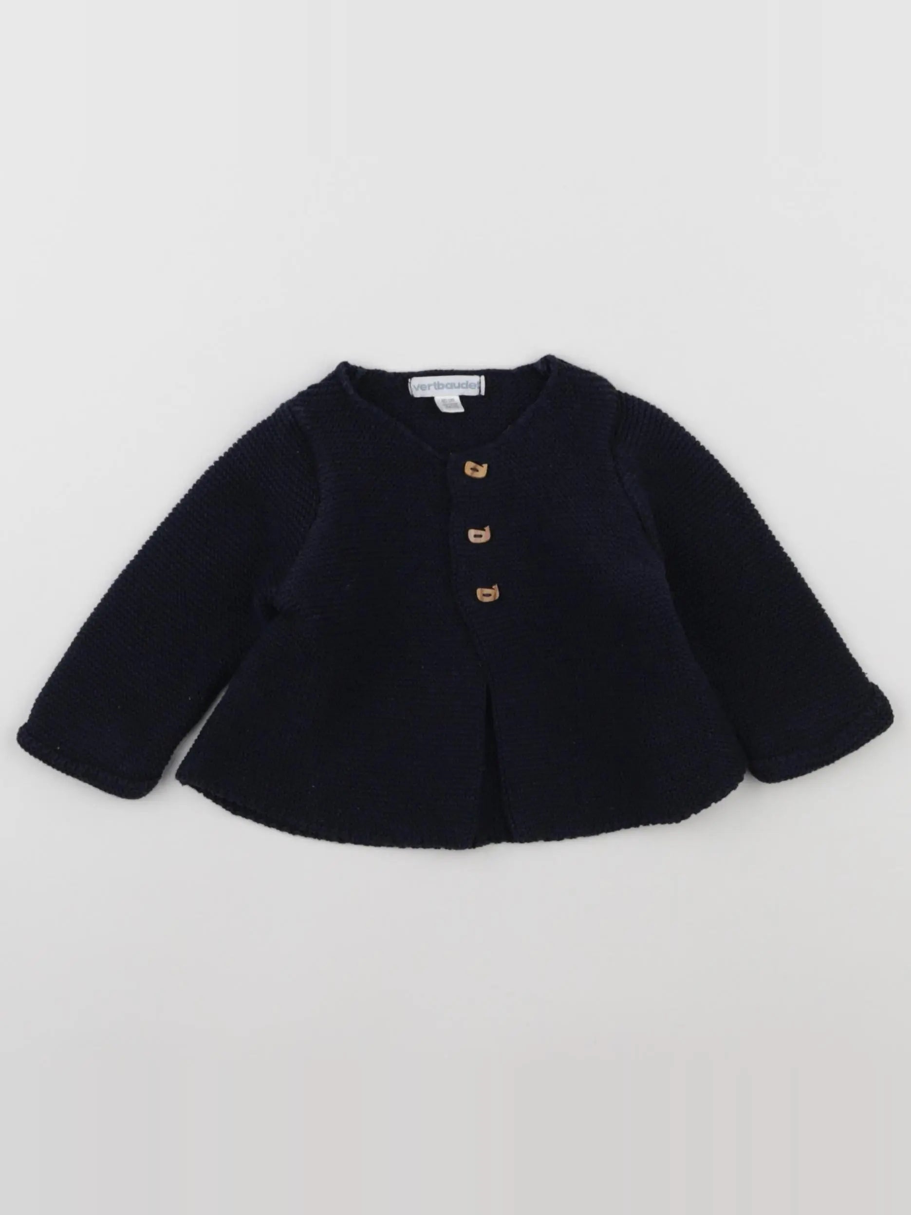 Vertbaudet - gilet bleu - 3 mois