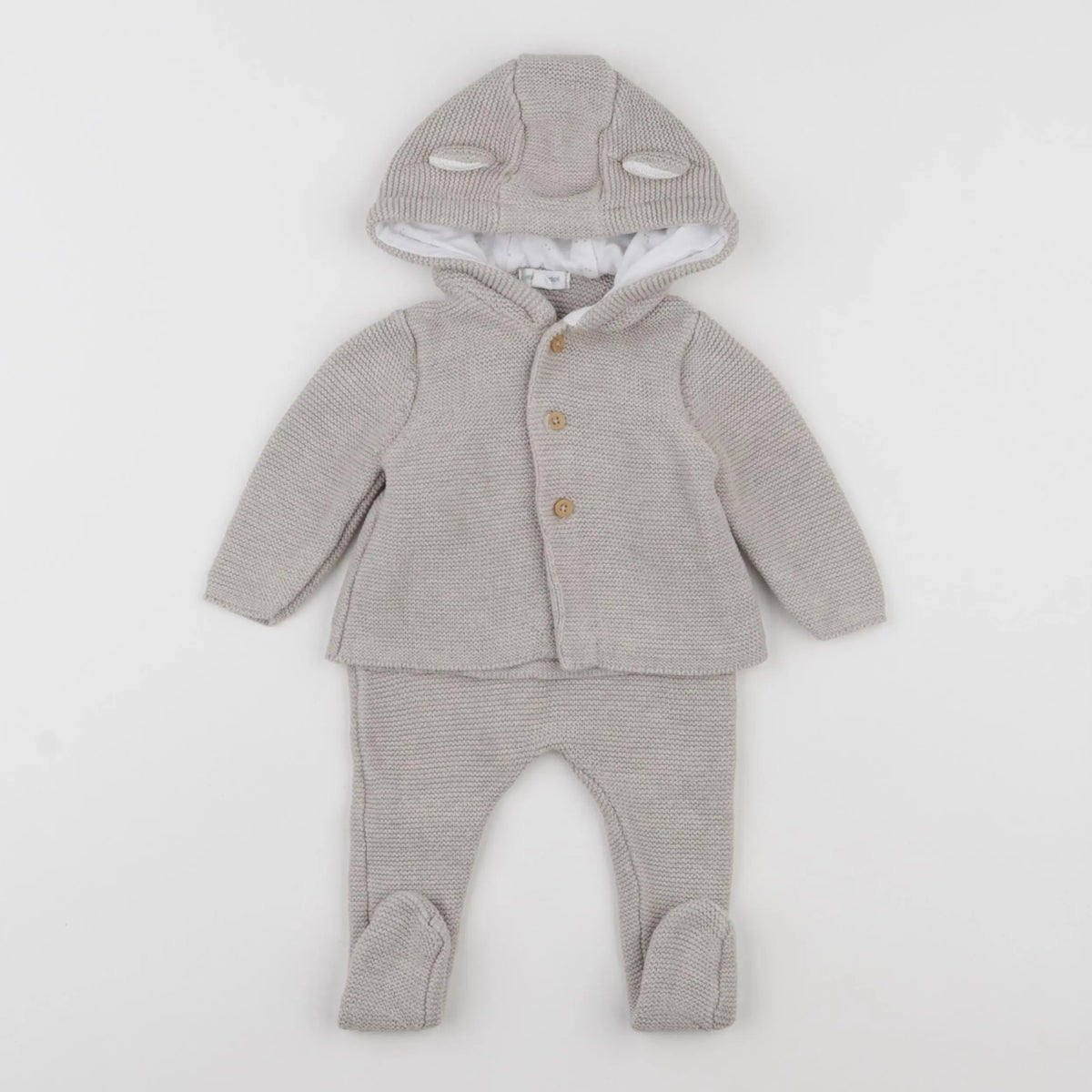 Vertbaudet - ensemble beige - 3 mois