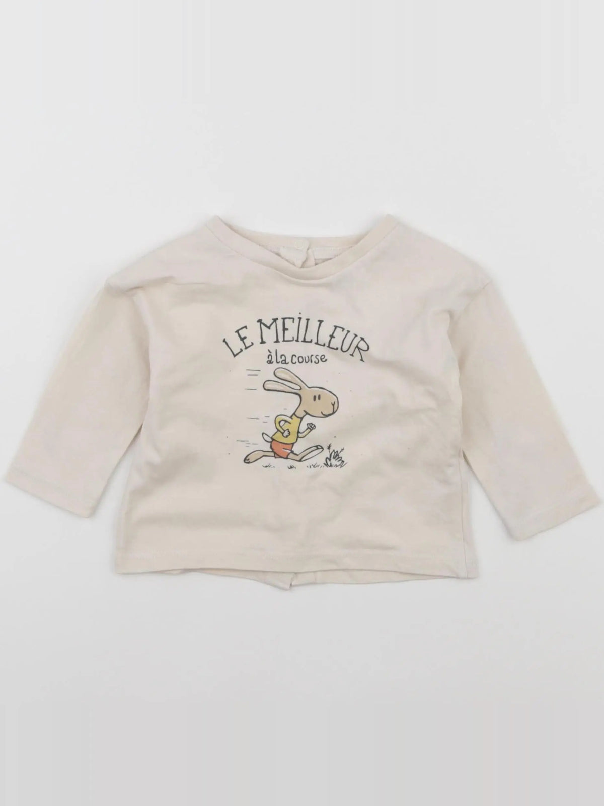 Vertbaudet - tee-shirt beige - 6 mois