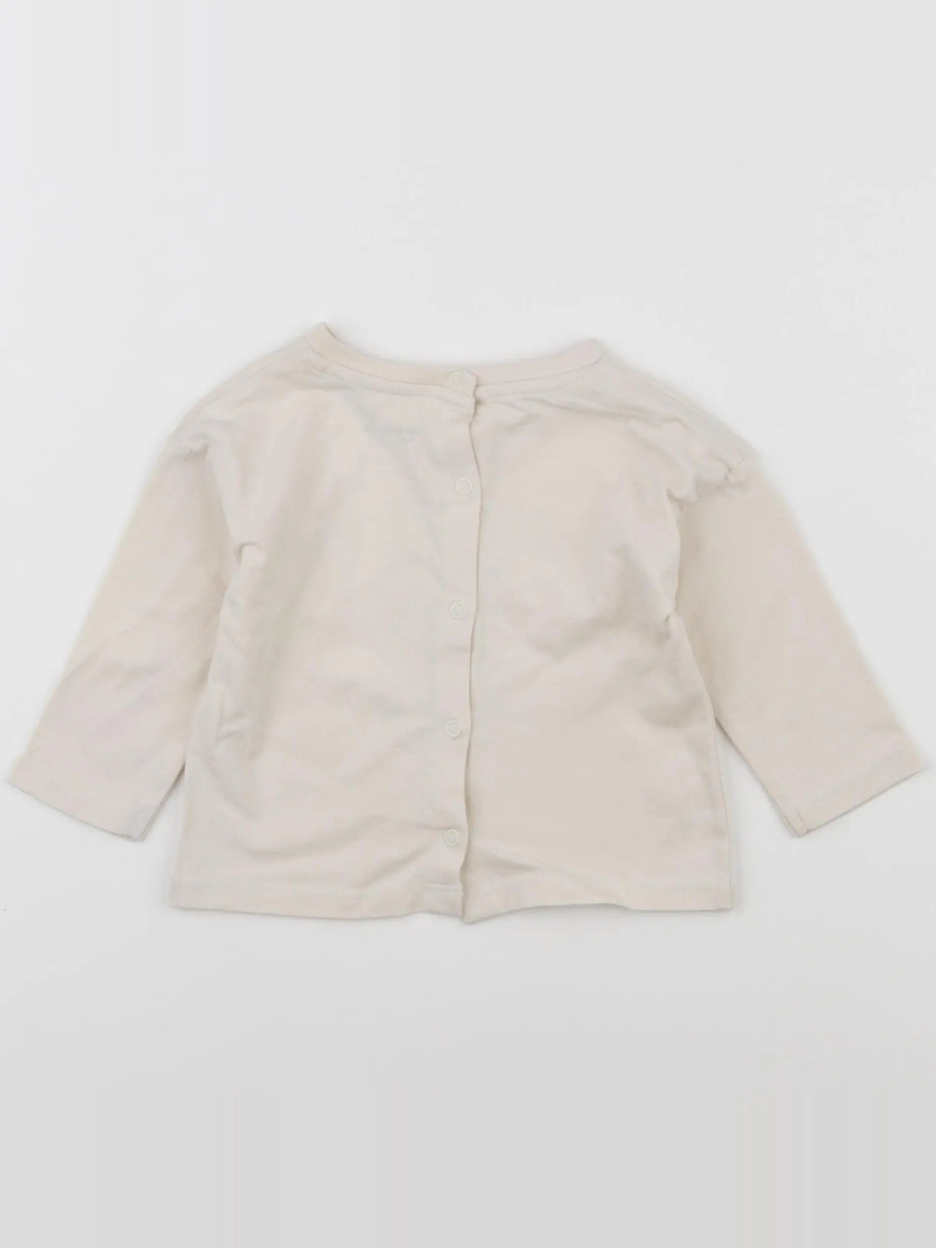 Vertbaudet - tee-shirt beige - 6 mois