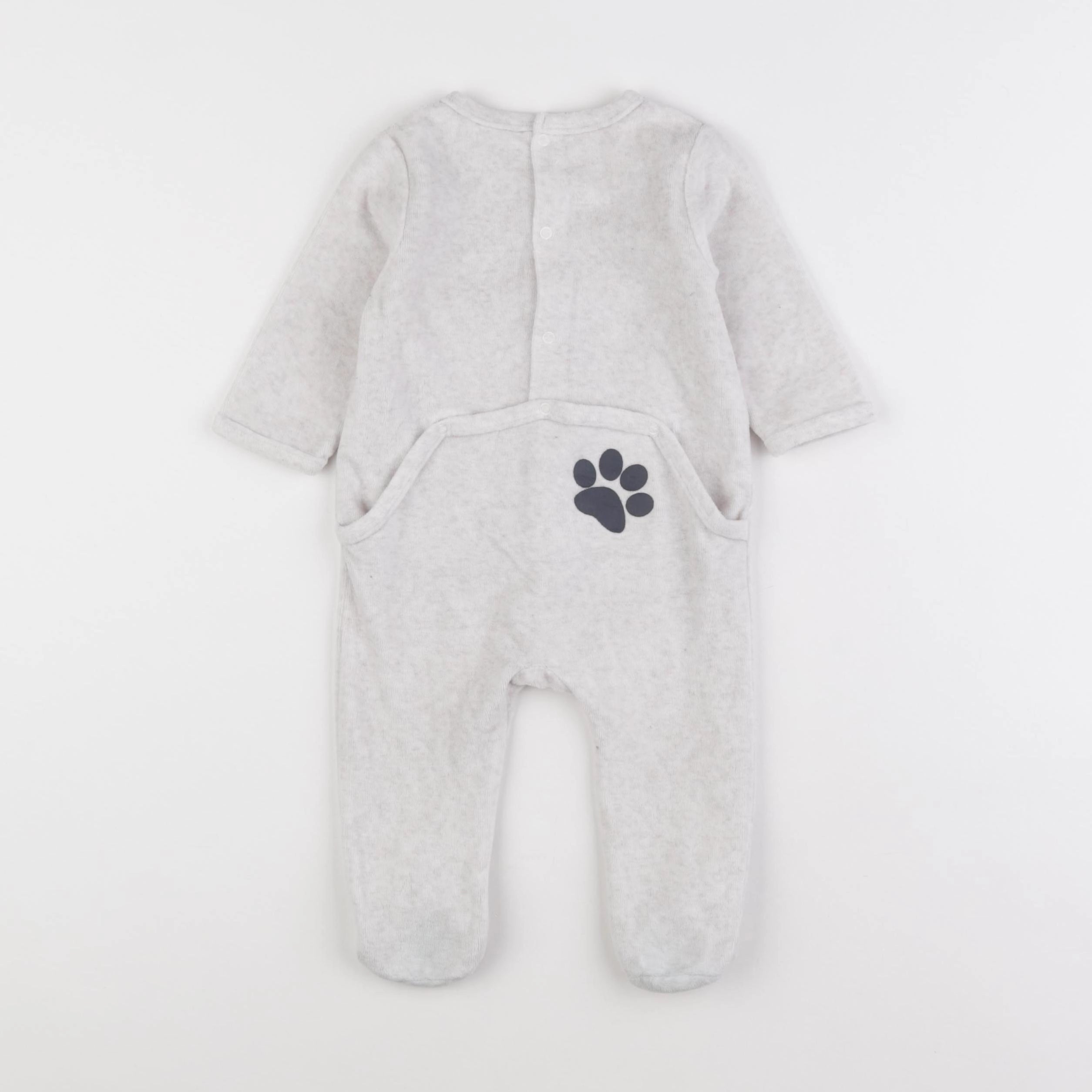 Vertbaudet - pyjama velours beige - 6 mois