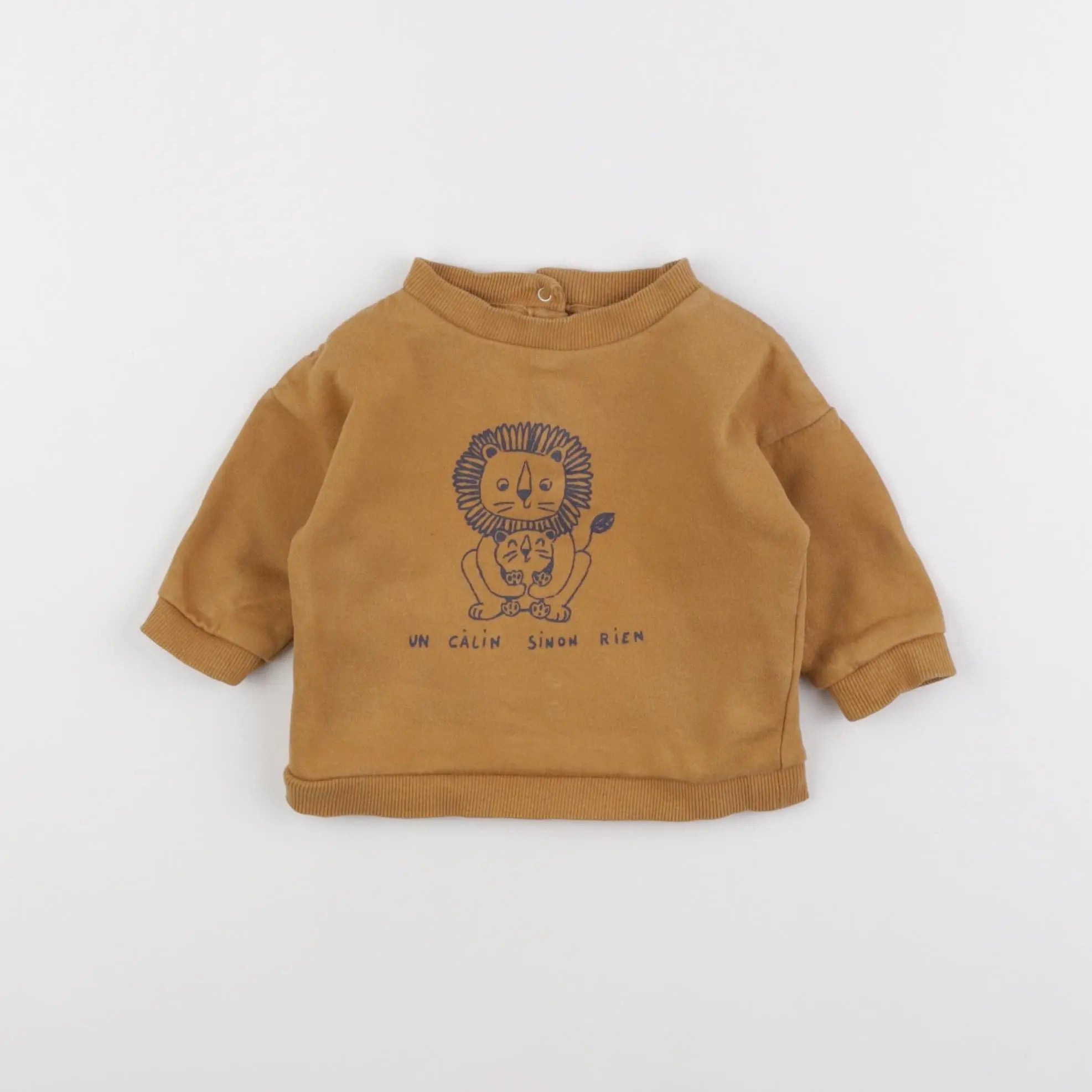 Vertbaudet - sweat marron - 6 mois