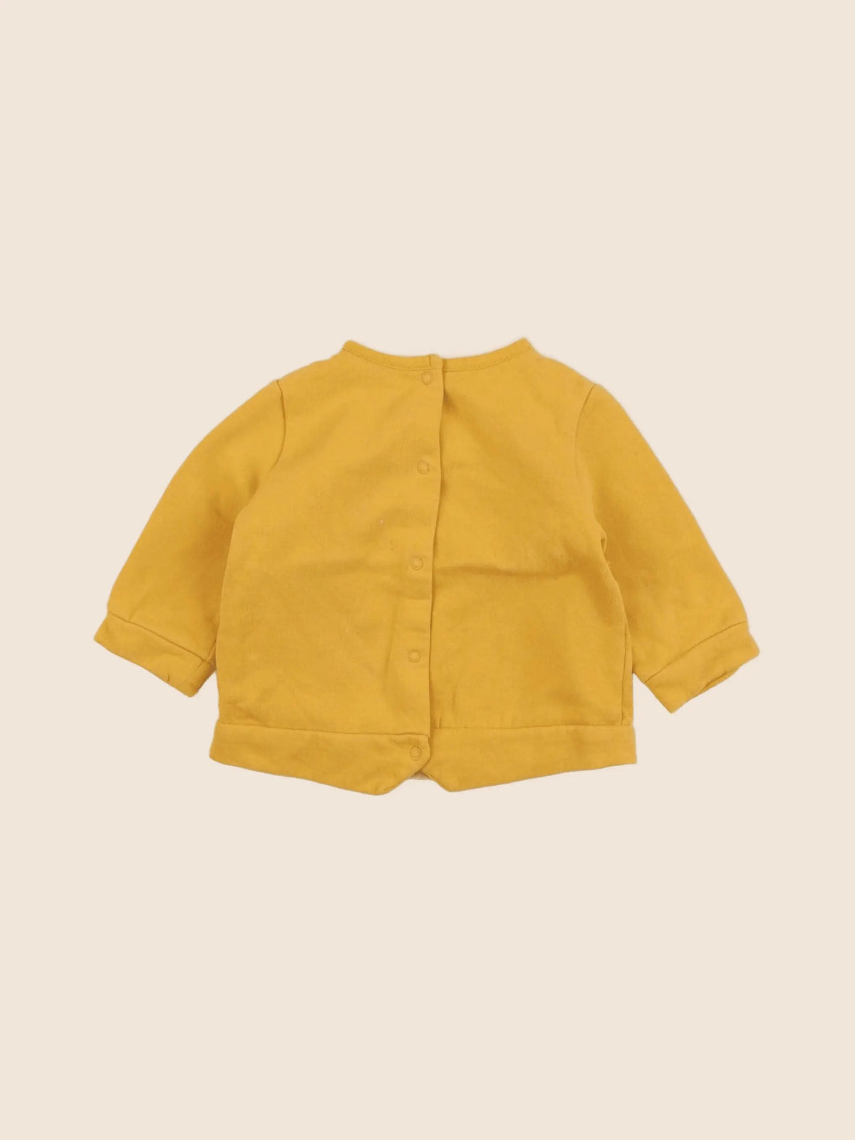 Vertbaudet - sweat jaune - 6 mois